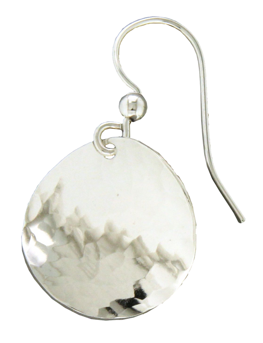 Hammered Wavy Circle Earring
