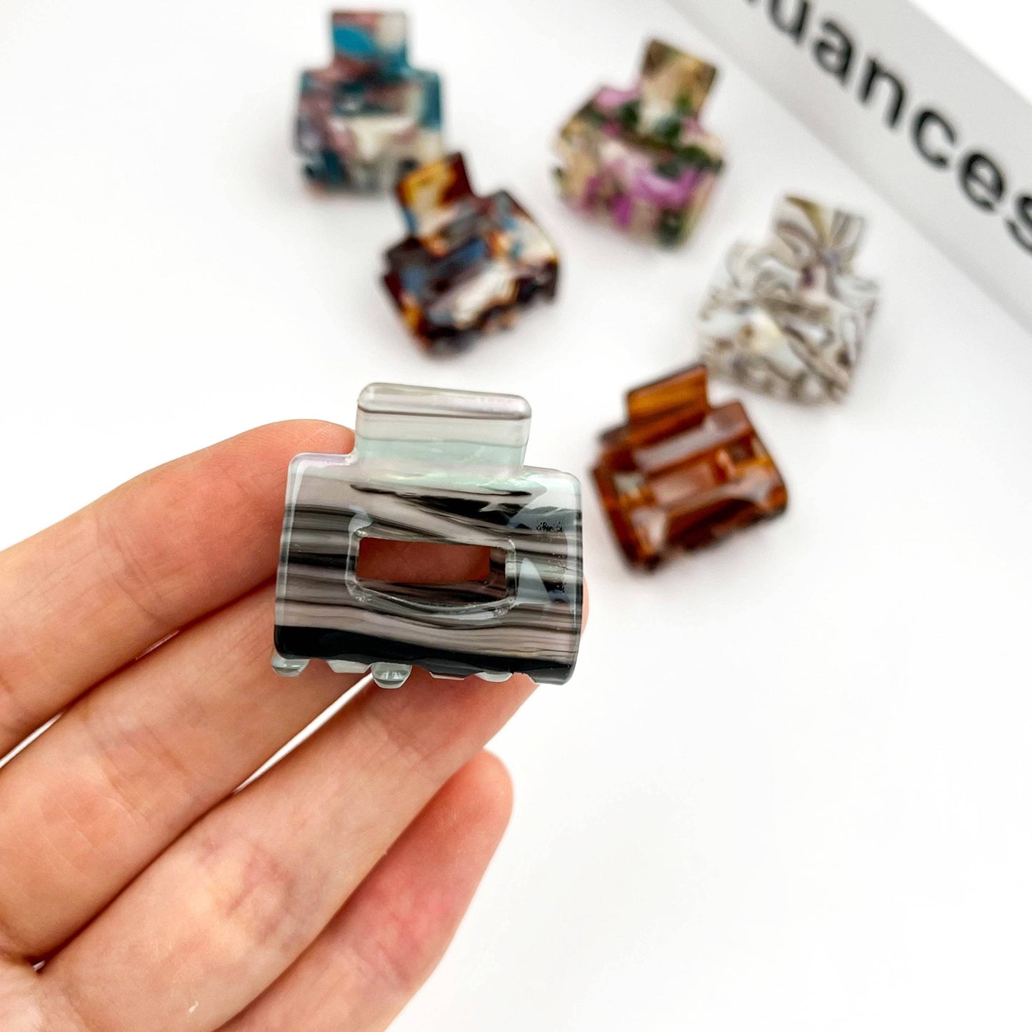 0.9'' Mini Square Hair Claw Clip