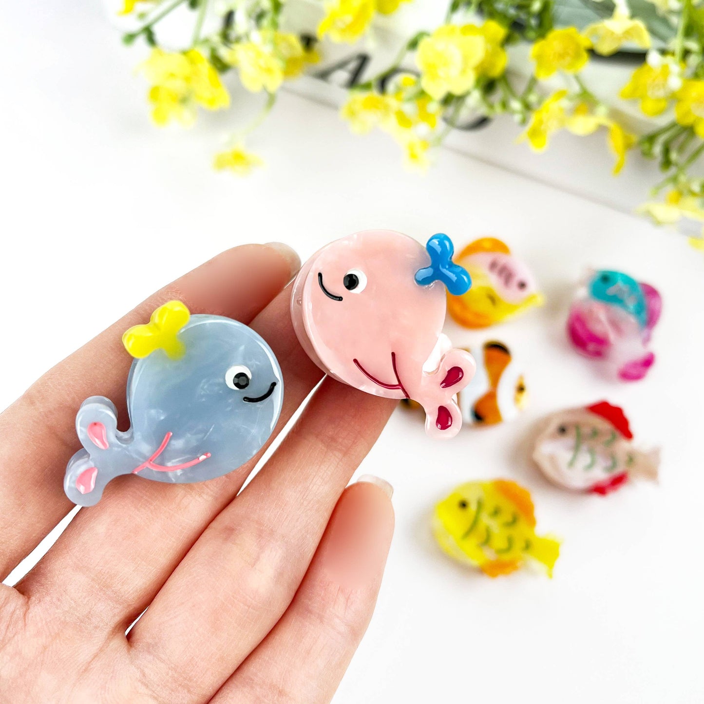 Ocean Fish/Whale Mini Claw Hair Clip