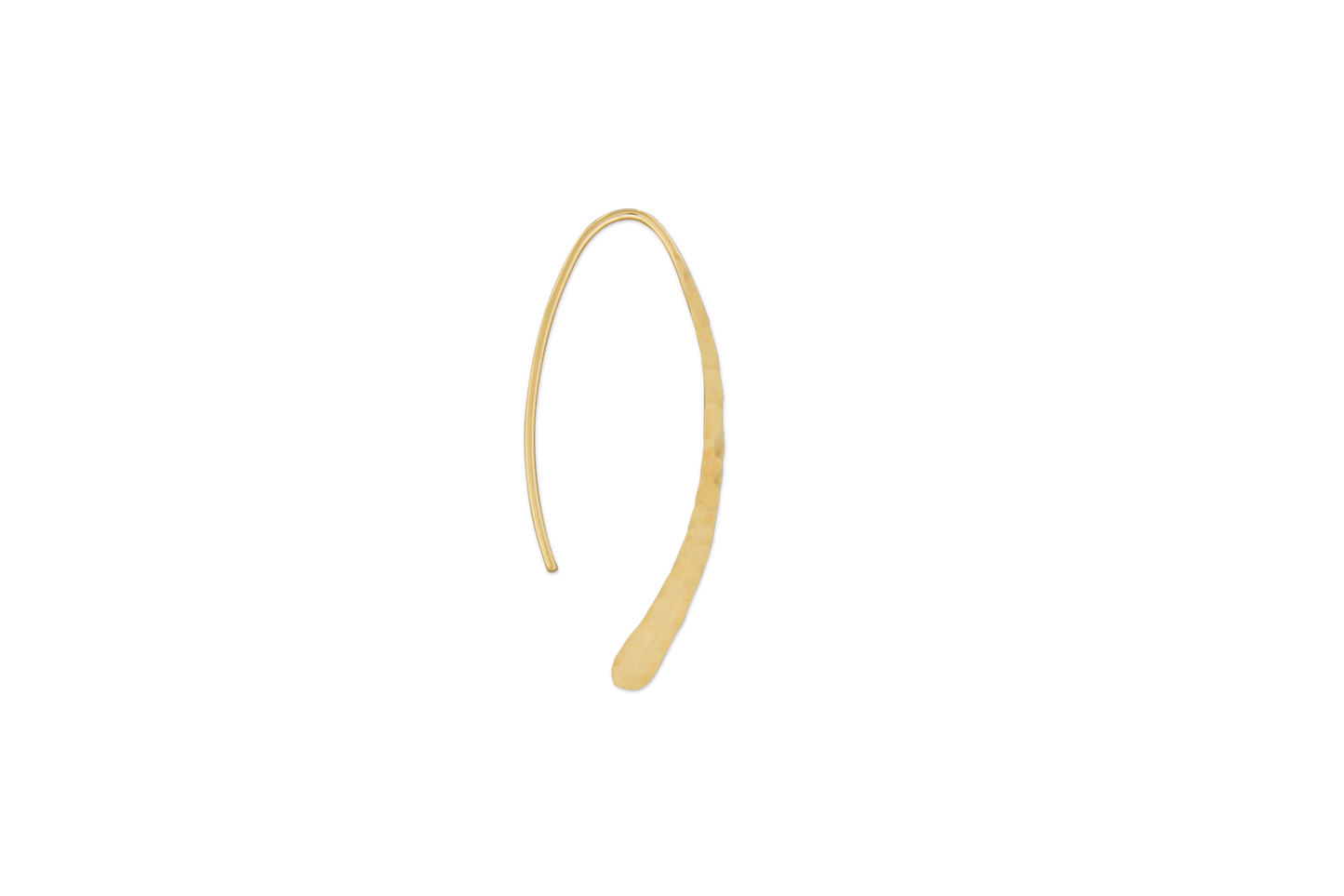 Open Swoop Hammered Earring