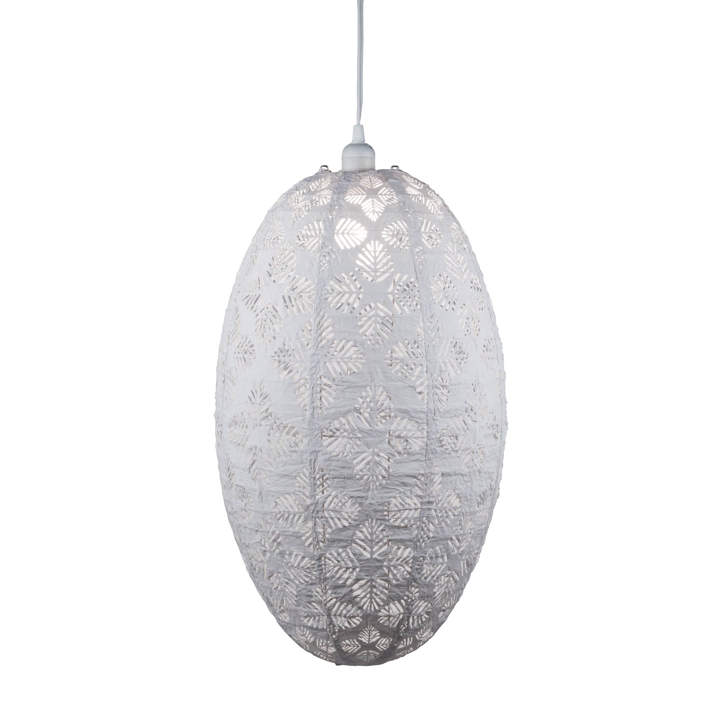 Stella Nova Outdoor Pendent Light- Geo Palm 22" White