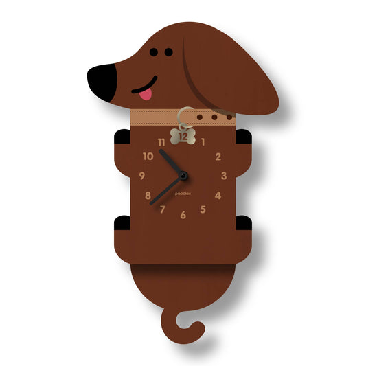 Wiener Dog  Pendulum Clock - Wood