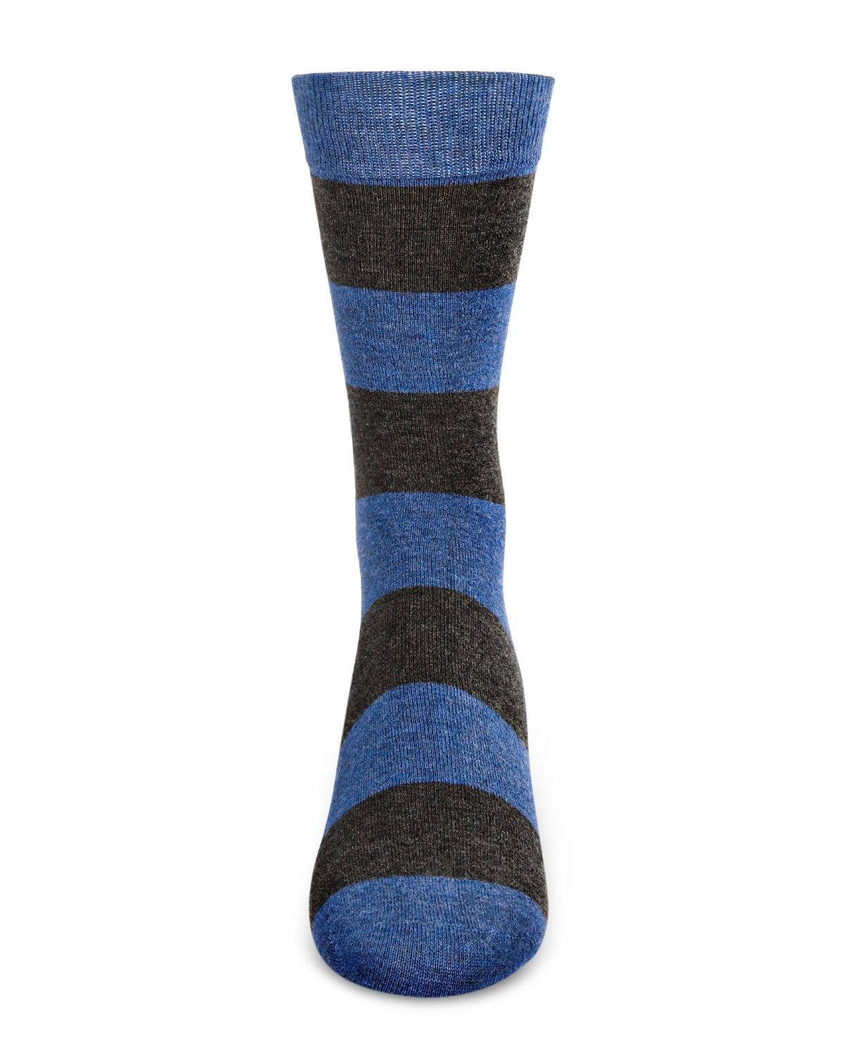 Men's Striped Luxuriously Soft Cashmere Blend Crew Sock
