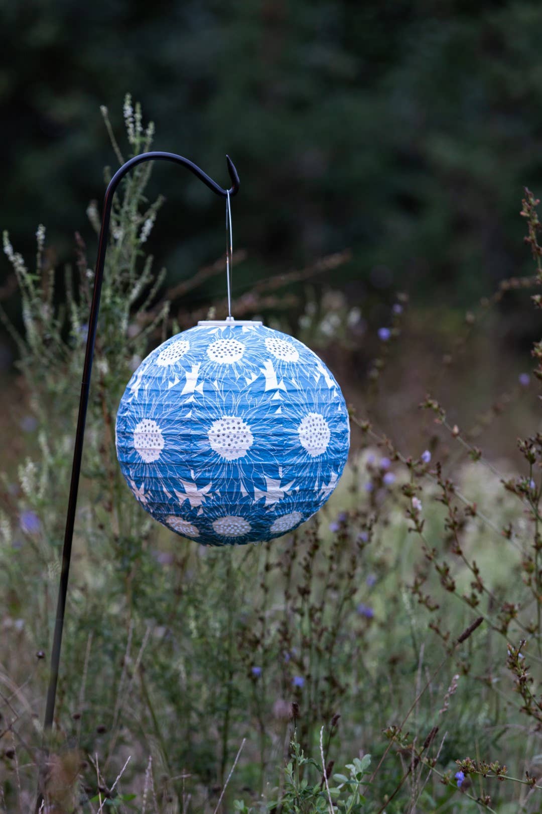 *NEW* Stella Print 12" Globe Solar Lantern - Sapphire Blue