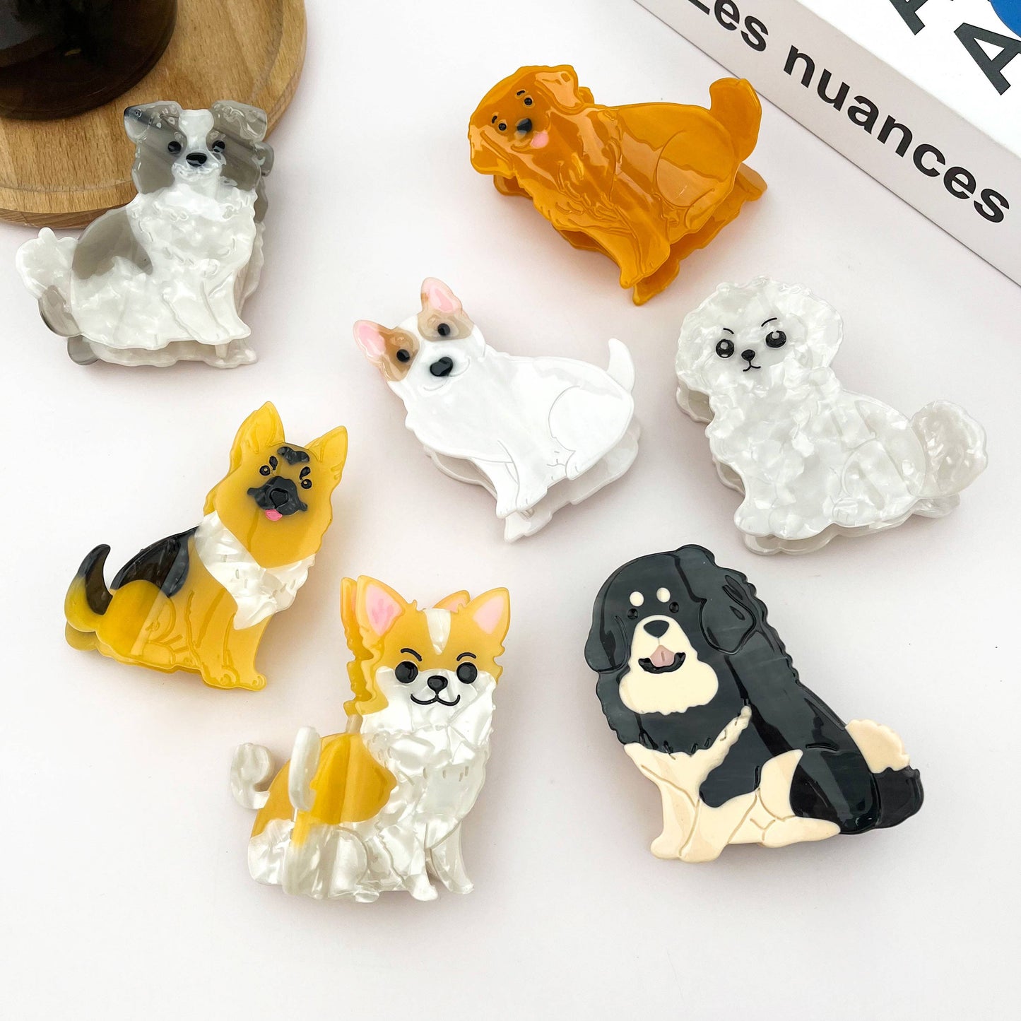 Cute Puppy Hair Claw Clip, Animal Dog Hair Clip