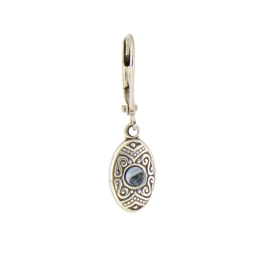 Etched Oval Earring