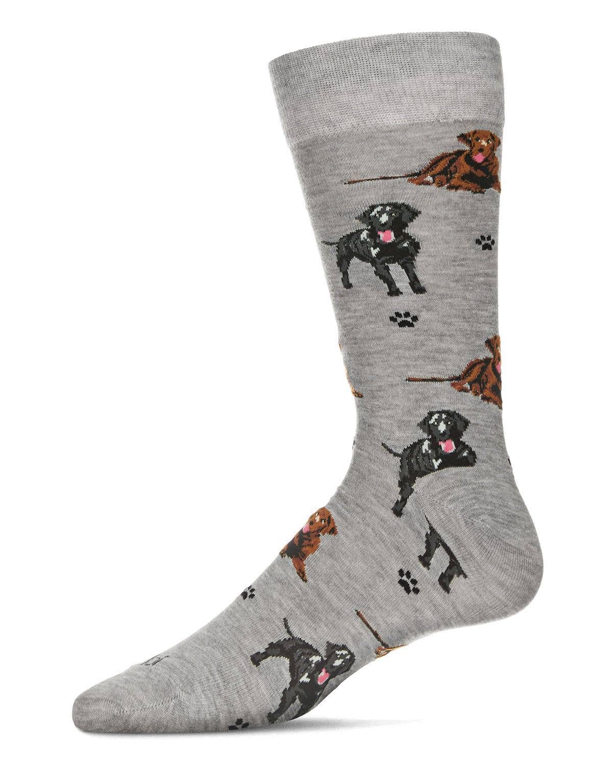 MeMoi Labradors Bamboo Men's Crew