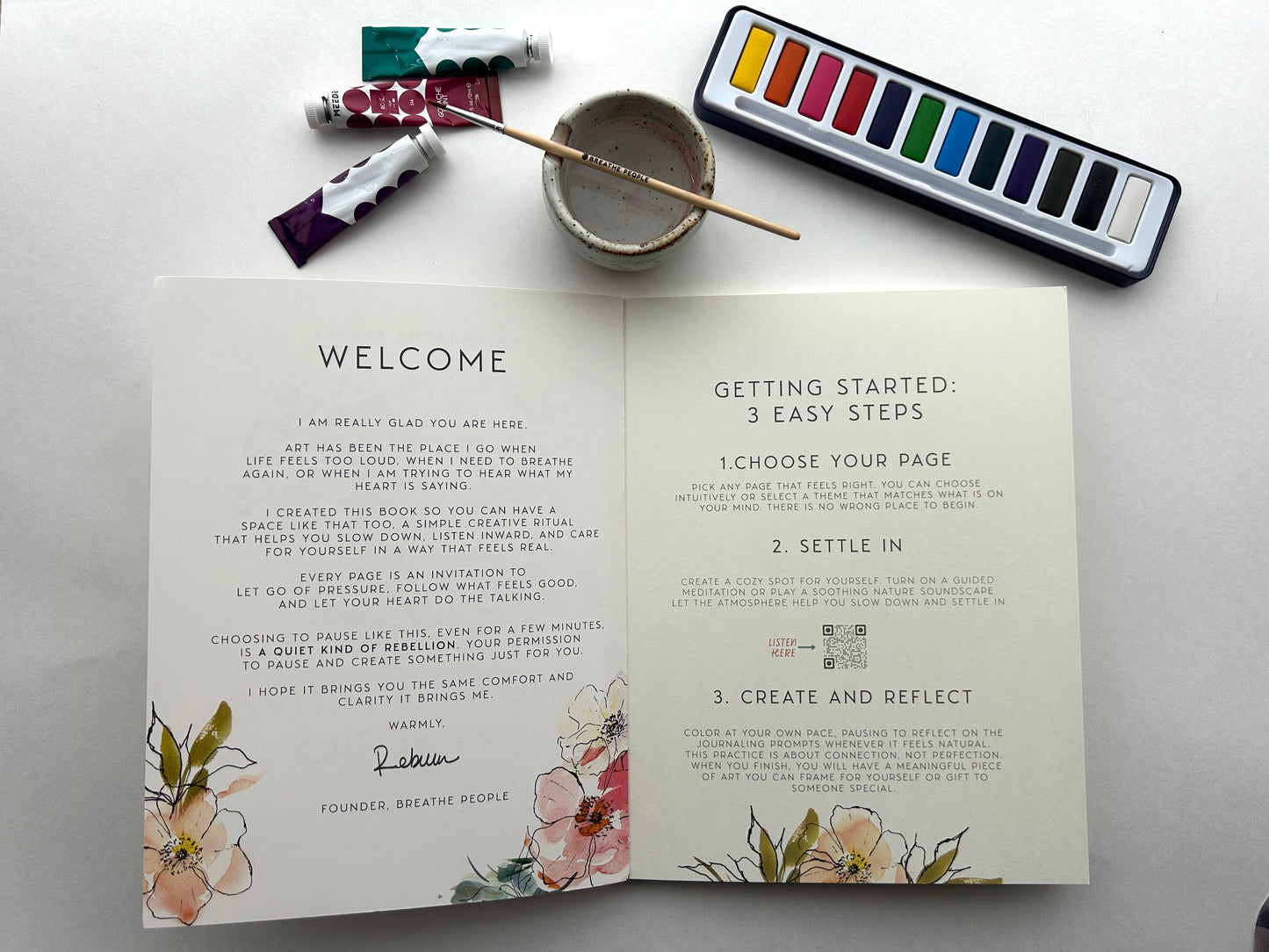 Meditative Art Book Simple Art Prompts + Journal Reflections
