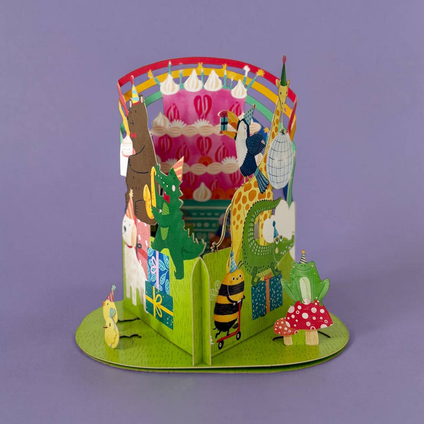 Animal Birthday Party Message in a Bottle Card