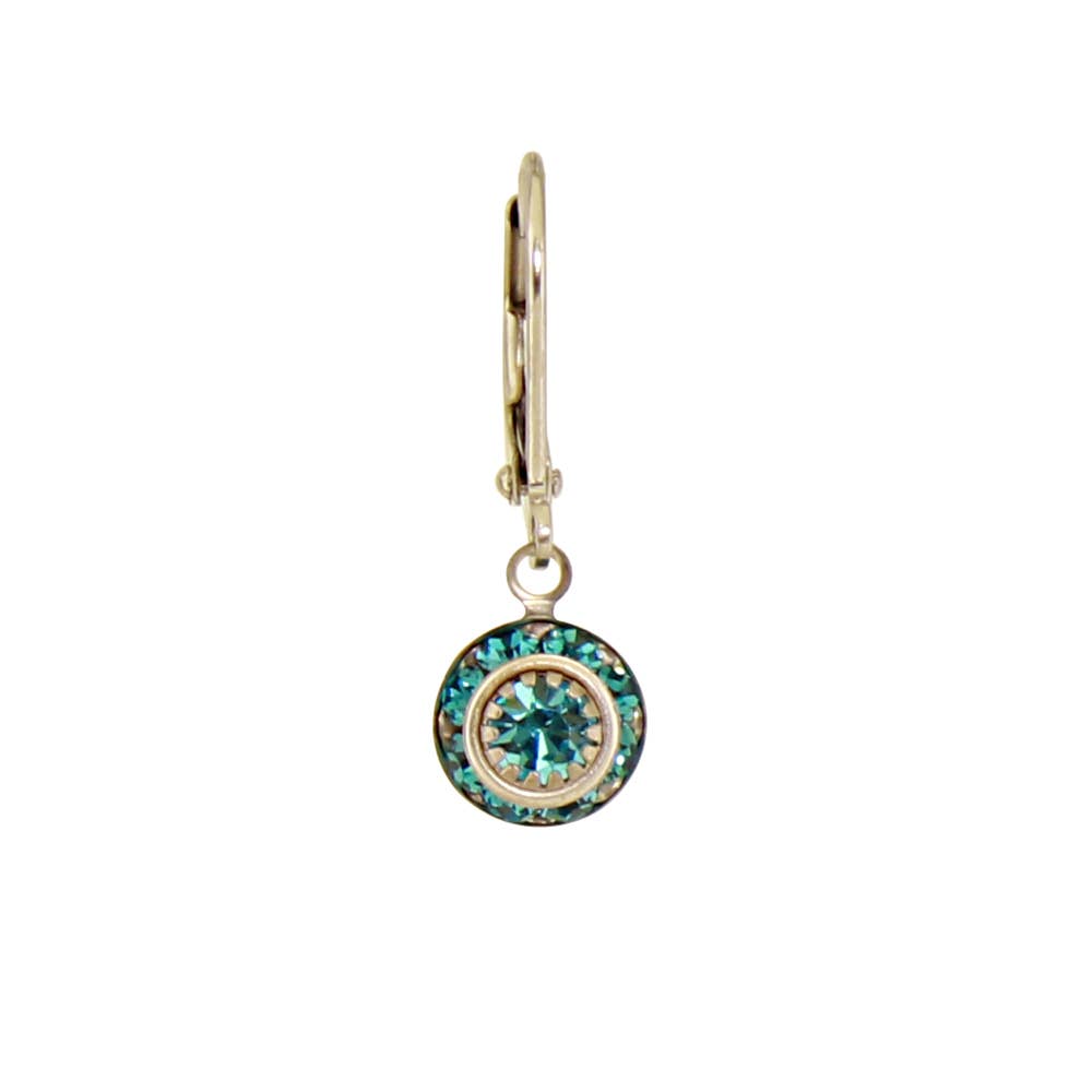 Crystal Disc Dangle Earring