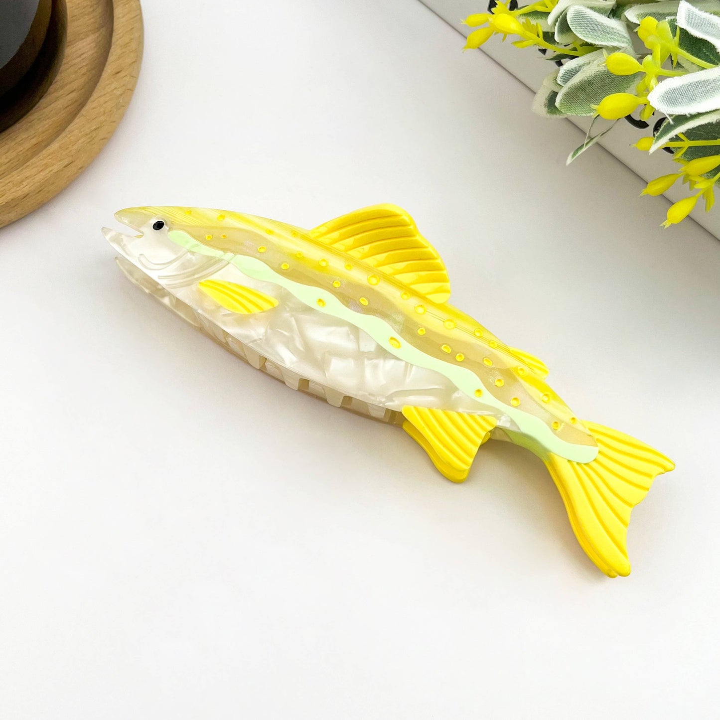 Salmon Acetate Hair Claw Clip, Fish-Shaped Claw Clip