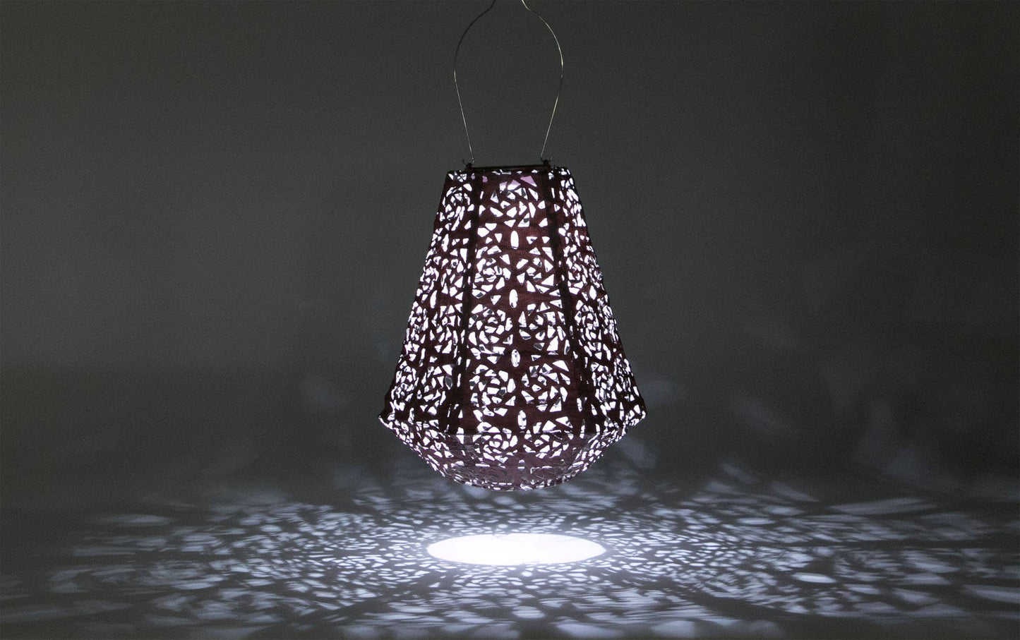 Stella Prism 11" Solar Lantern - Metallic Orchid
