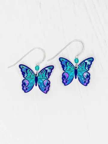 Lg. Butterfly w/bead Earring