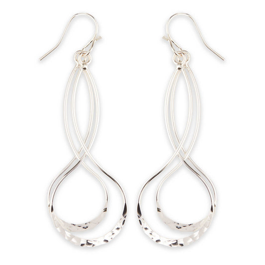 Double Drop Hammered Earring