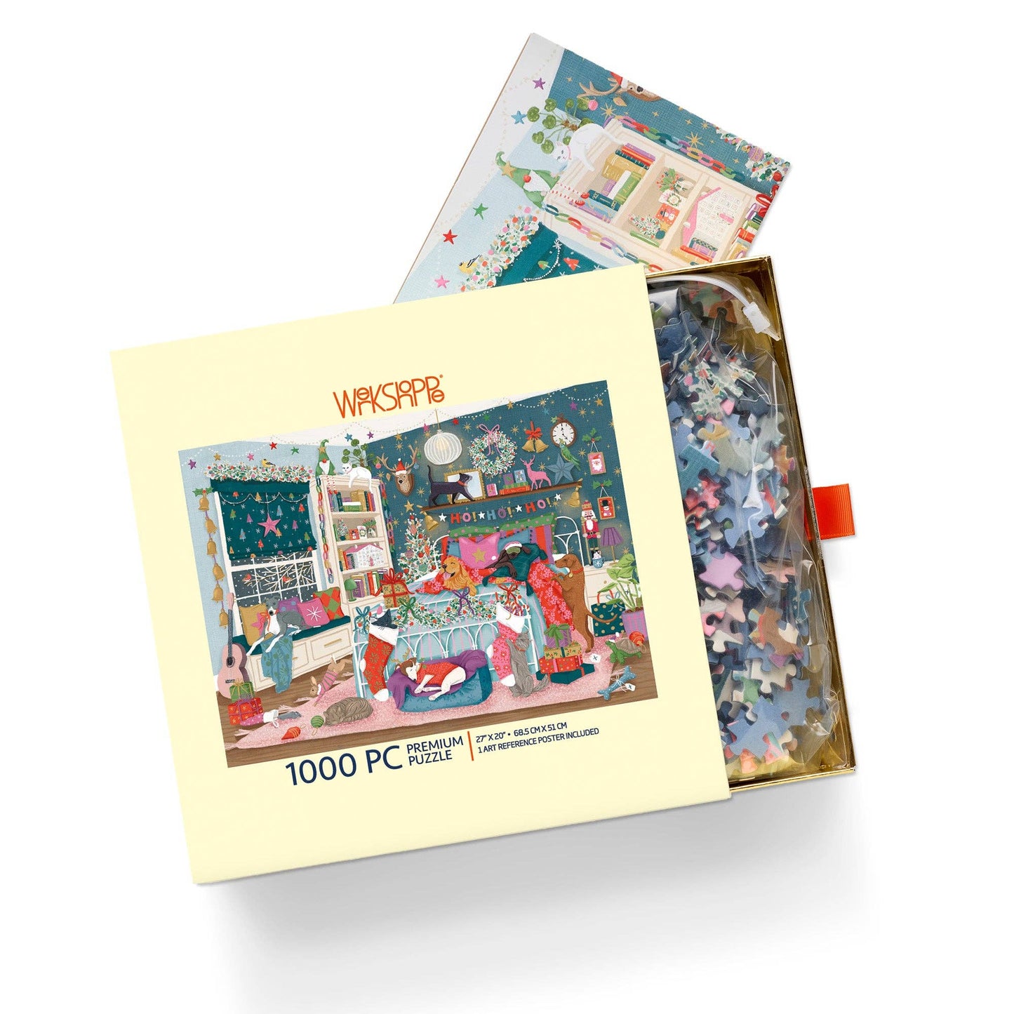 Christmas Morning 1000 Piece Gold Foil Puzzle Holiday Gift