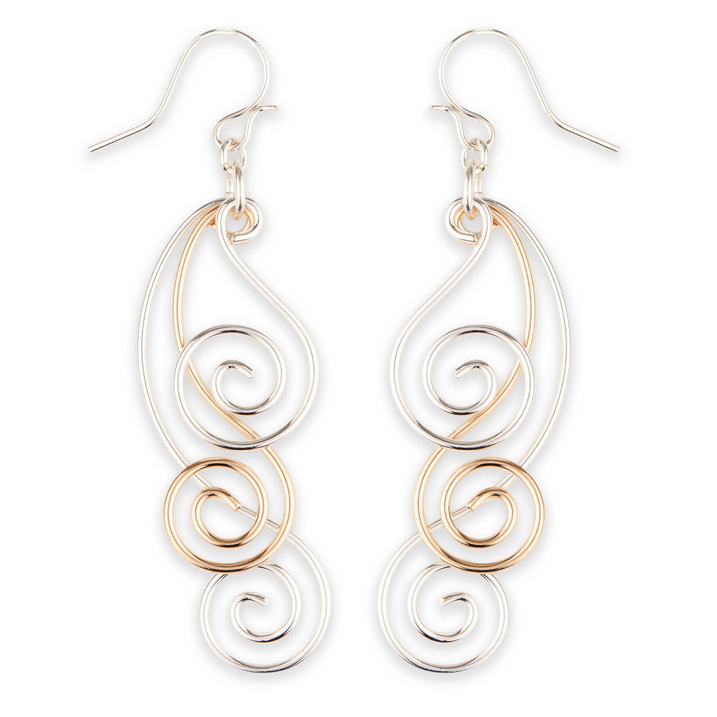 Repeating Swirl Dangle Earring
