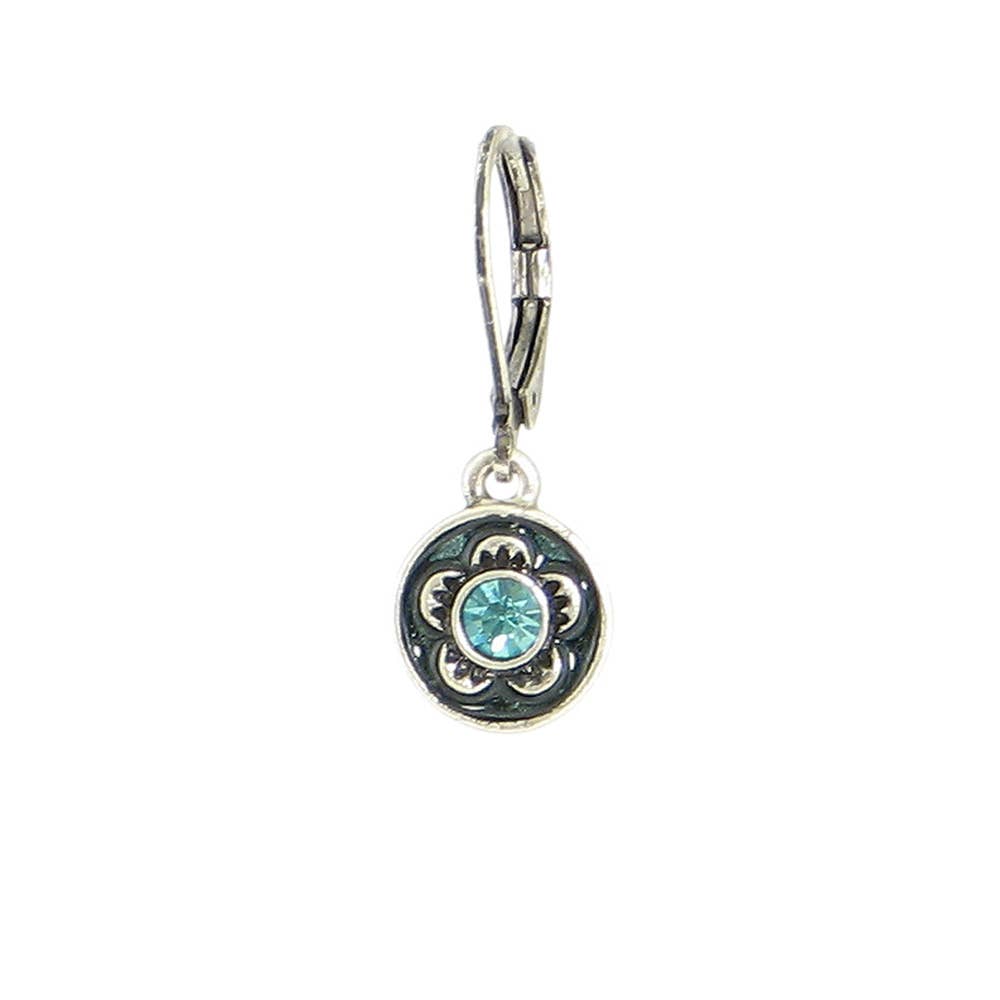 Crystal Enamel Flower Earring