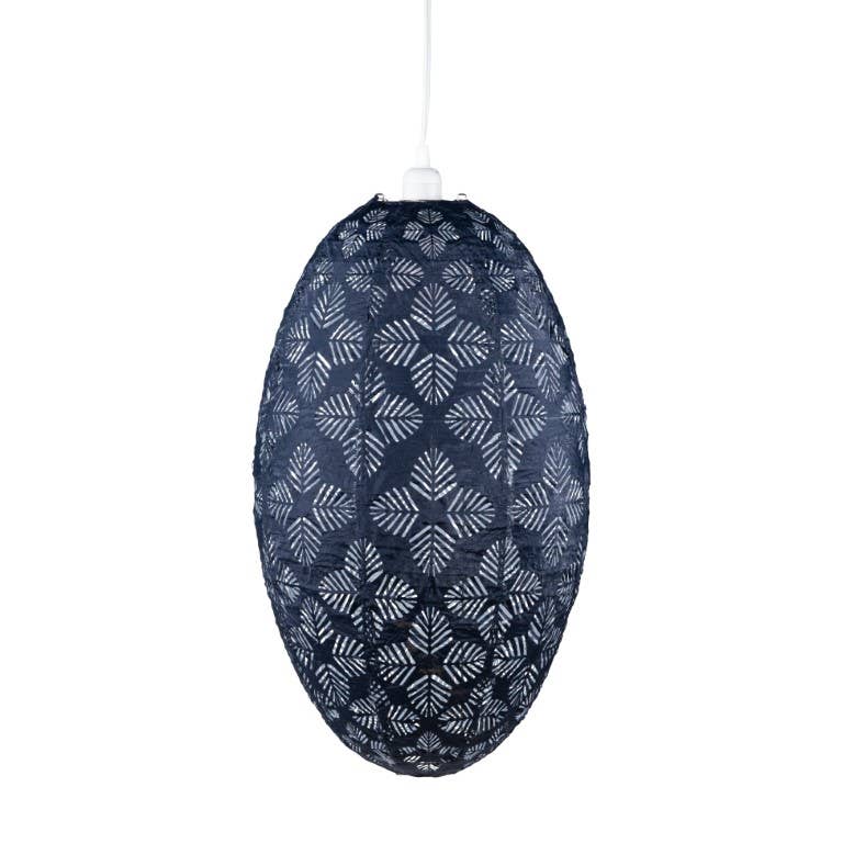 Stella Nova Outdoor Pendent Light- Geo Palm 22" Midnight