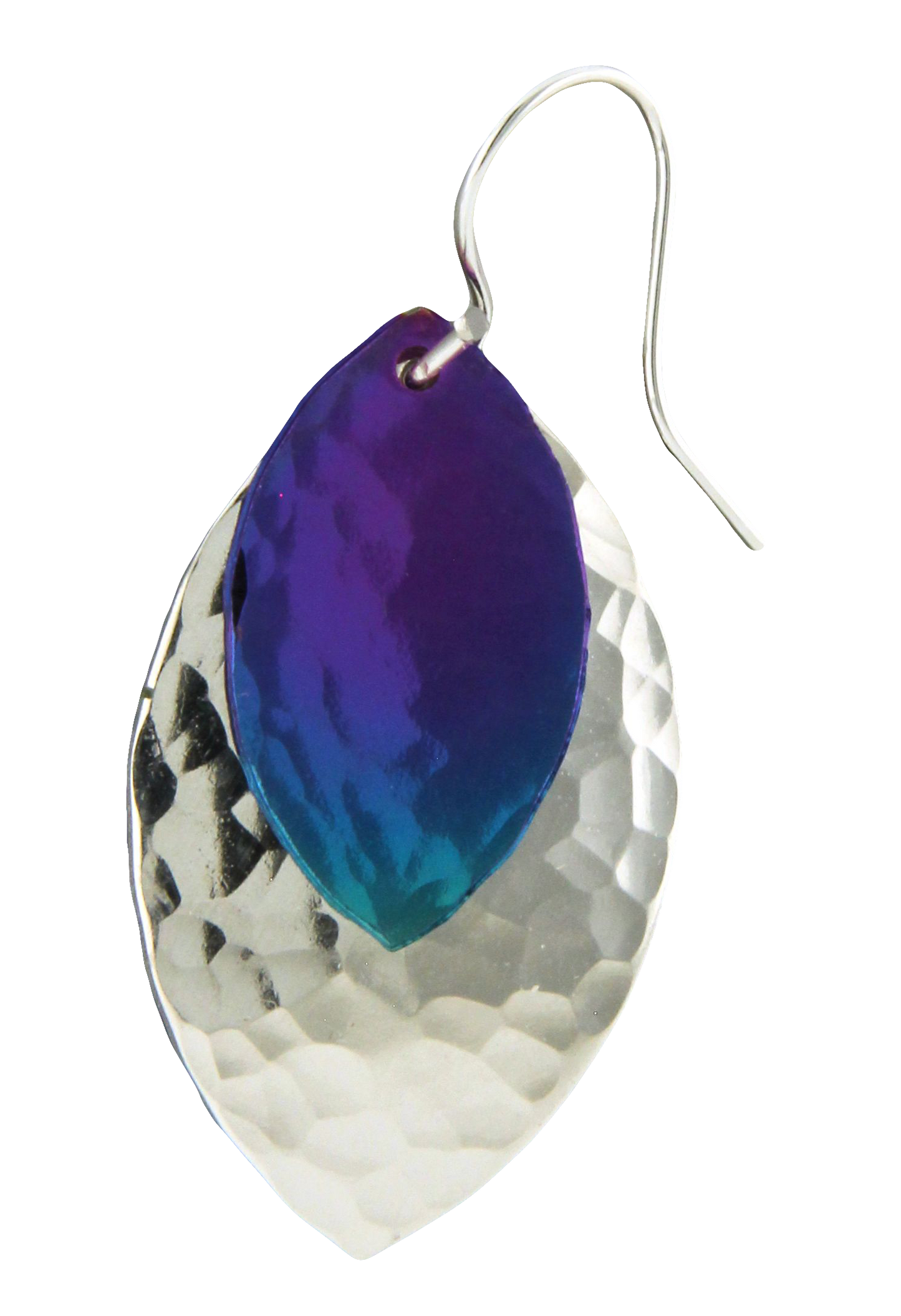 Double Hammered Oval Earring