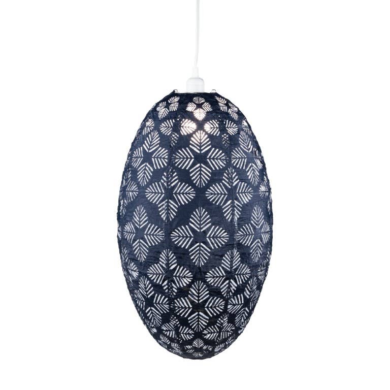 Stella Nova Outdoor Pendent Light- Geo Palm 22" Midnight