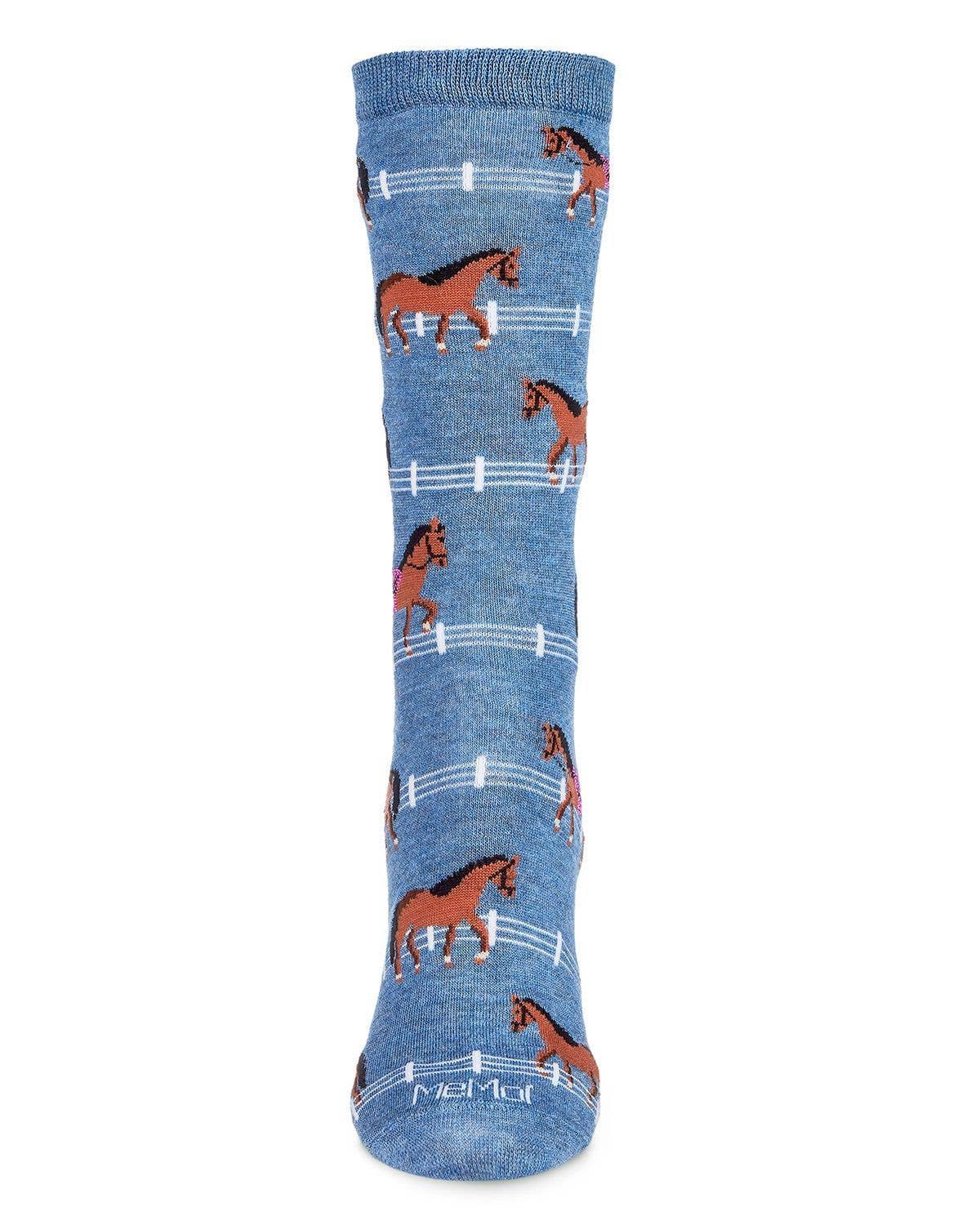 MeMoi Show Pony Bamboo Blend Crew Socks