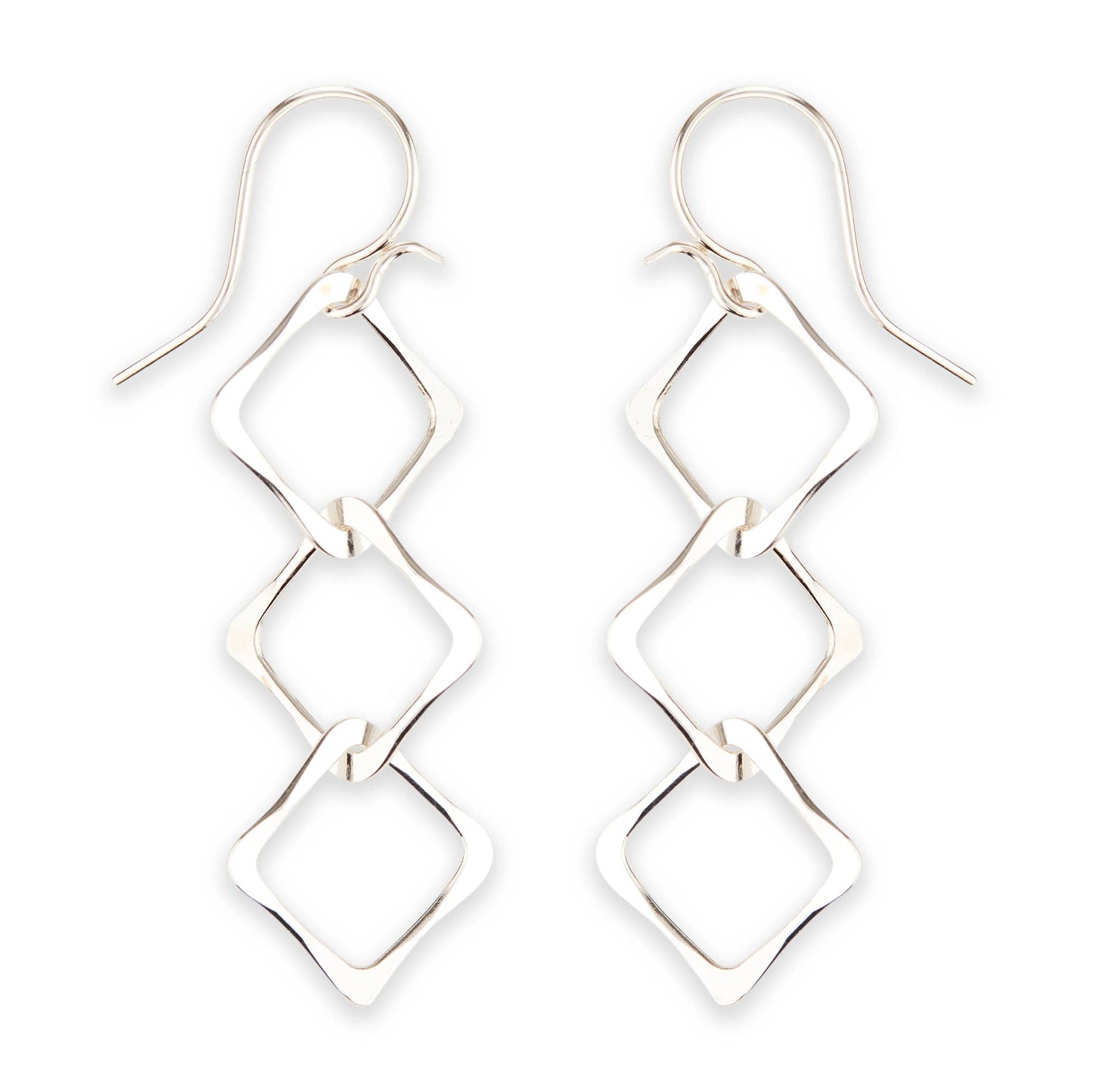 3 Square Link Dangle Earring