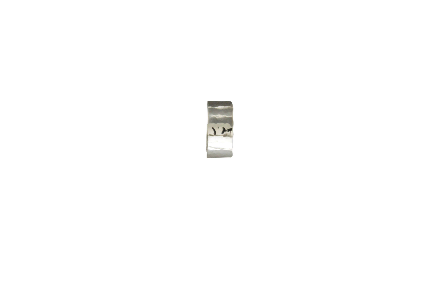 Hammered Post Hoop Earring