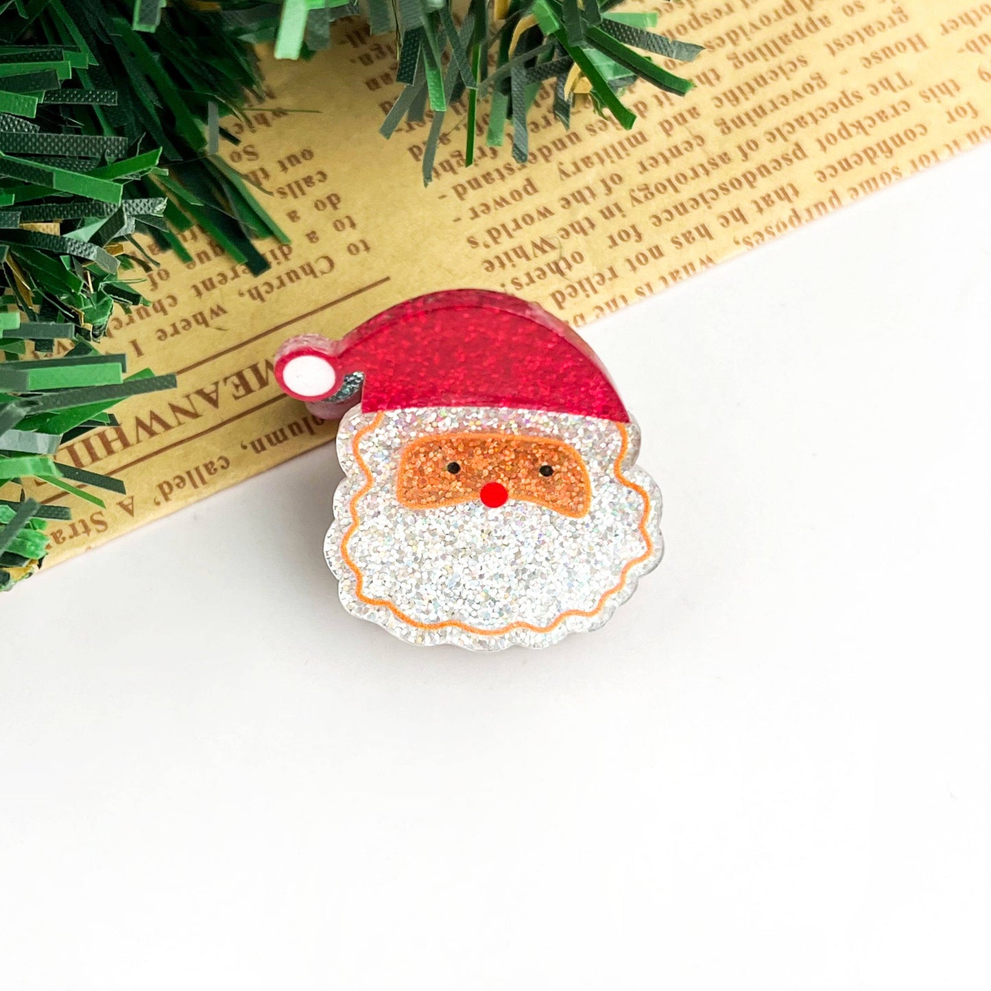 Christmas Glitter Mini Hair Claw Clip