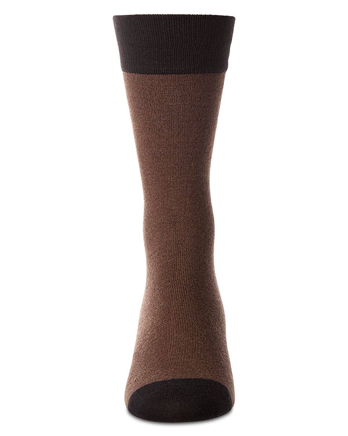 Two-Tone Tipped Cashmere Men's Crew