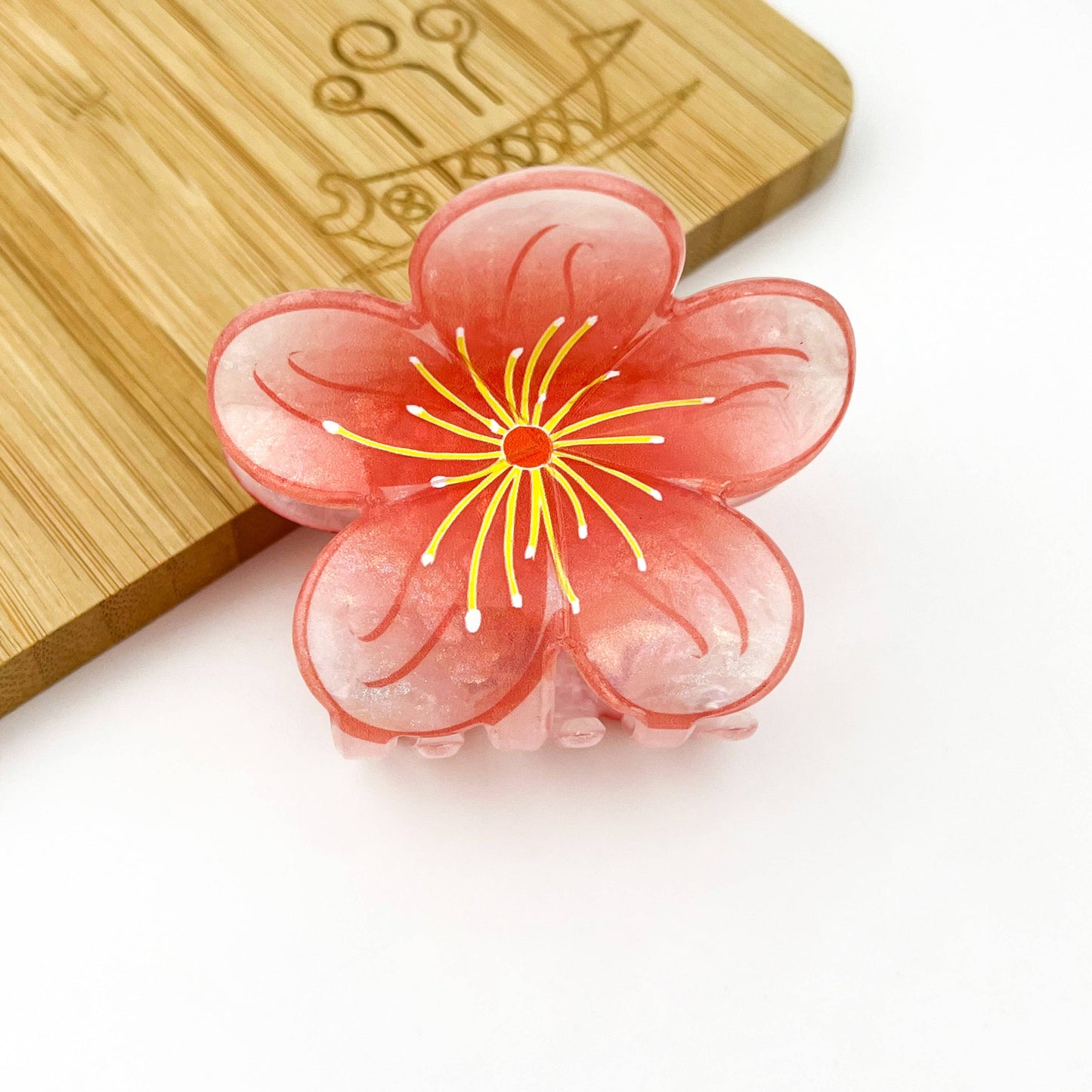 Sweet Plum Blossom Hair Claw Clip