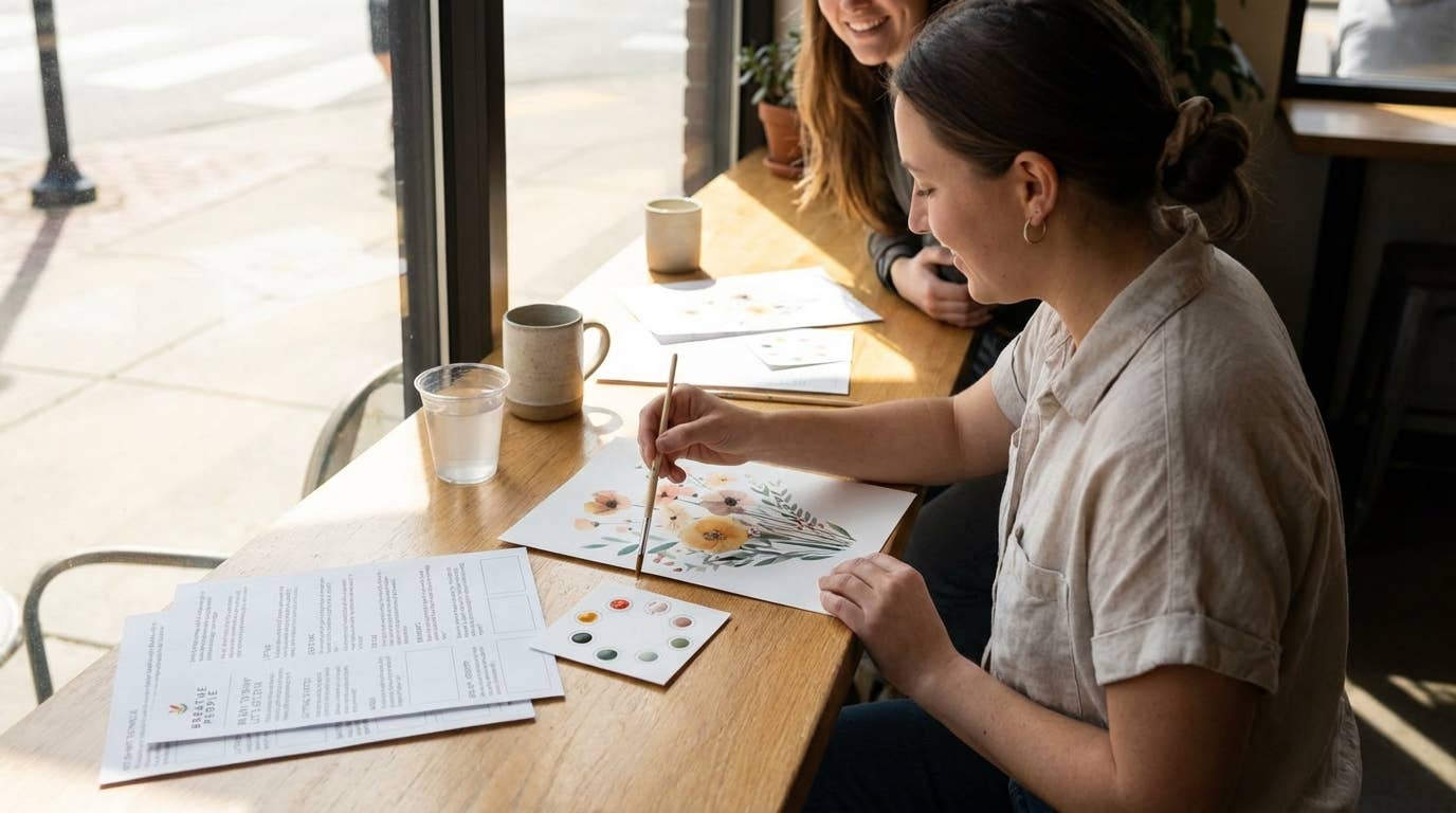 All-In-One Beginner Watercolor Paint Set - Wildflowers