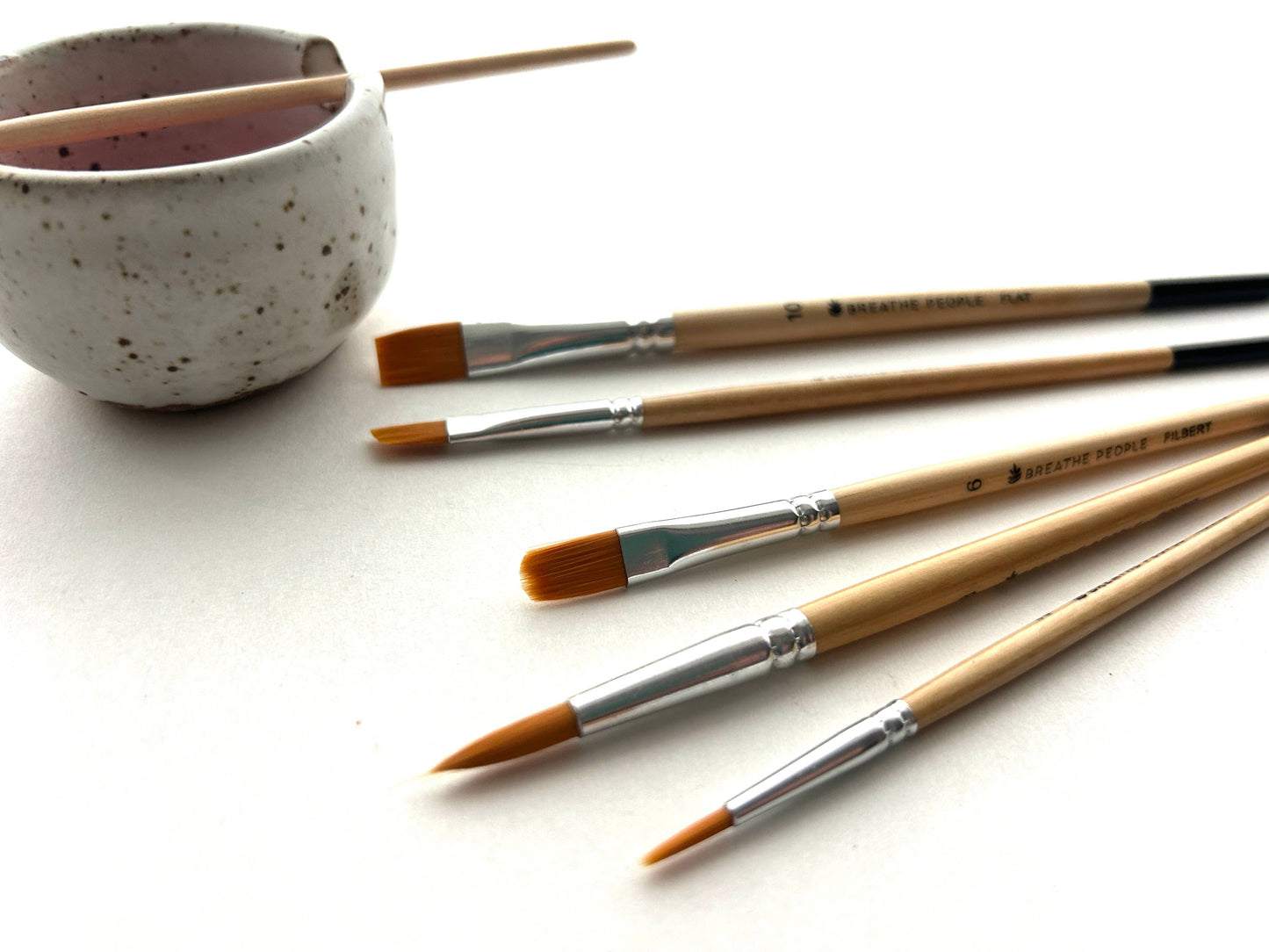 5-Piece Paintbrush Set for Watercolor, Acrylic, Gouache