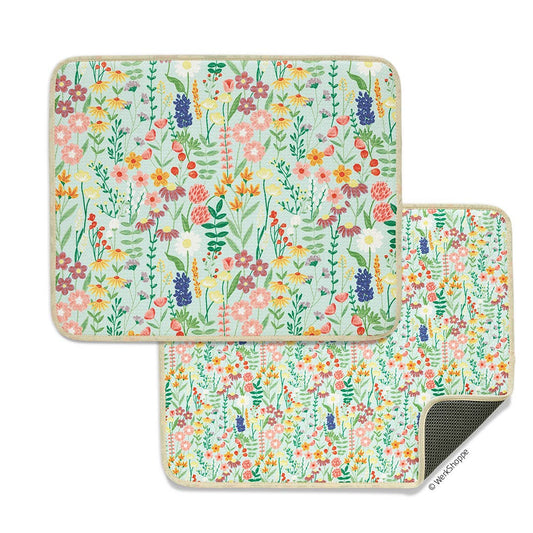 Wildflowers Microfiber Dish Drying Mat