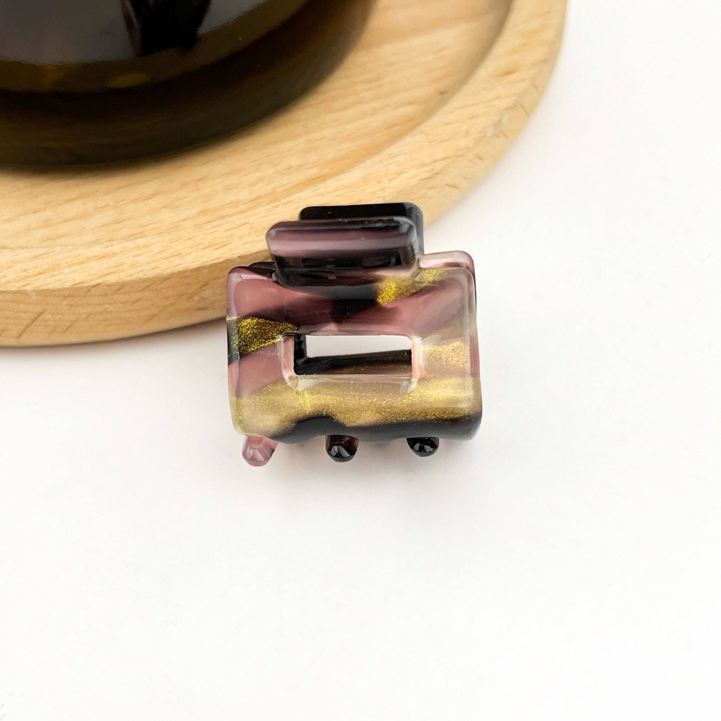 0.98'' Acetate Colorful Mini Square Hair Claw Clip