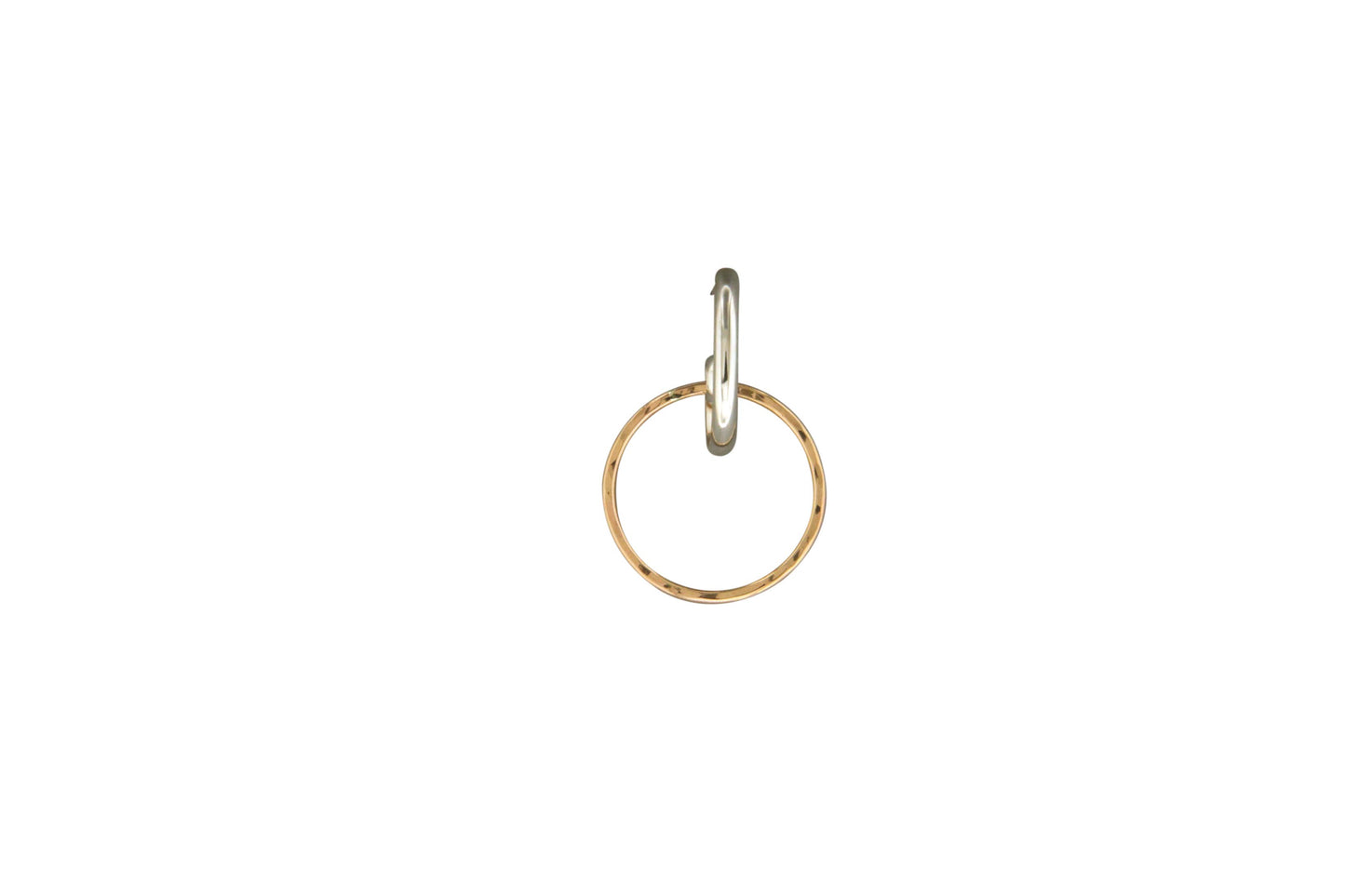 Dangling Circle Post Hoop Earring
