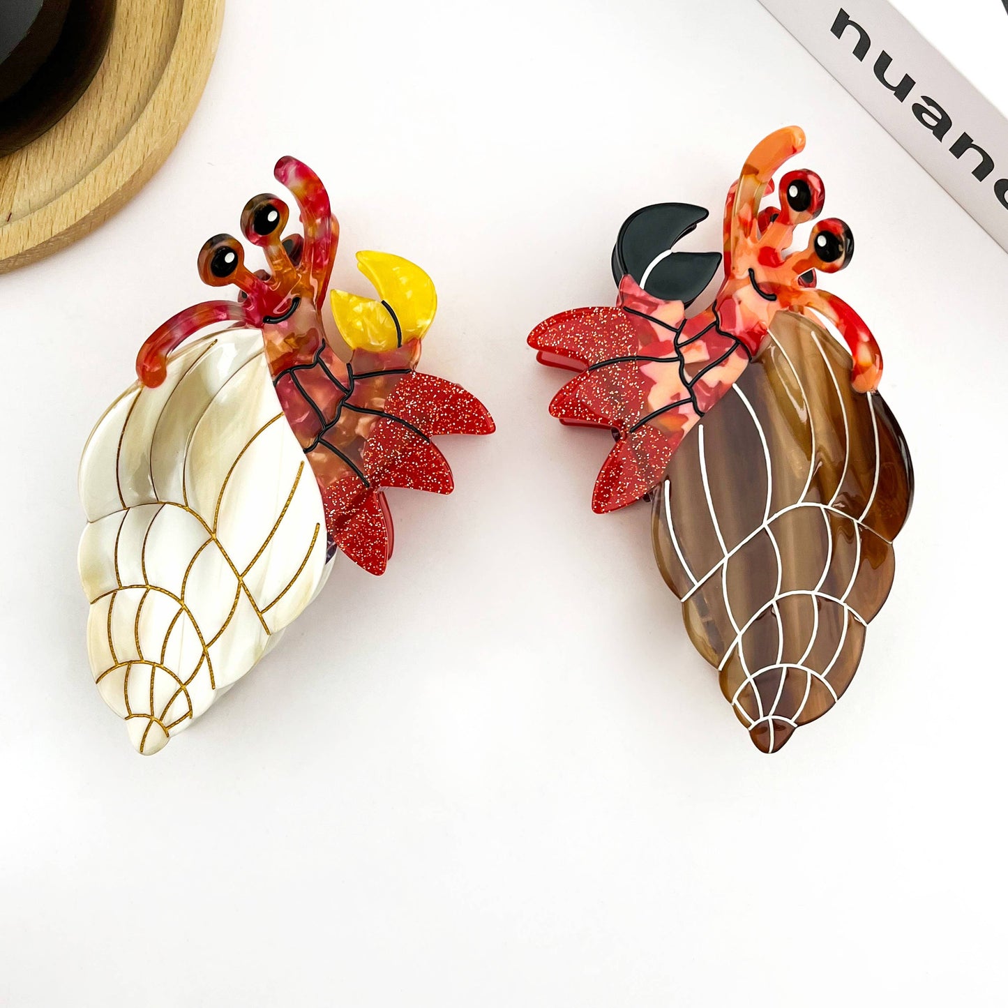 Hermit Crab Claw Clip, Acetate Hair Clip
