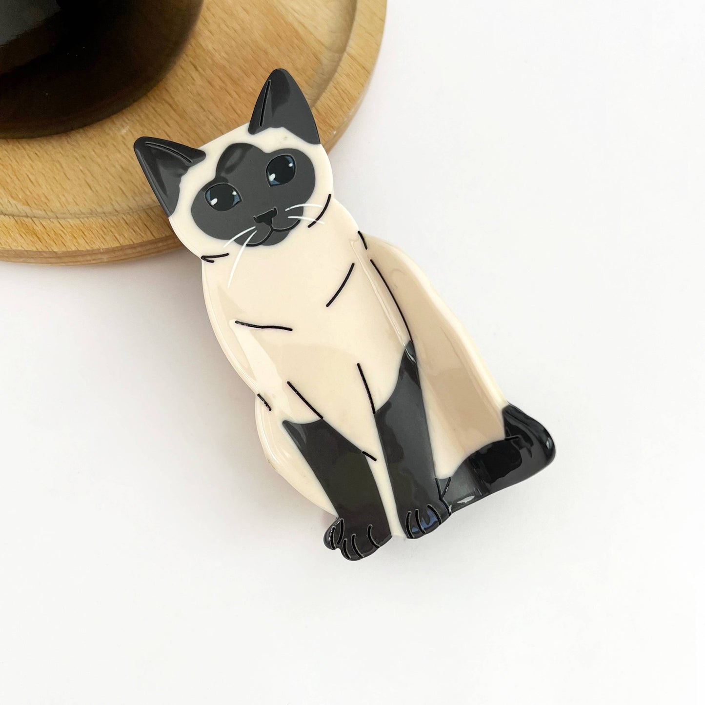 Sitting Cat Hair Claw Clip