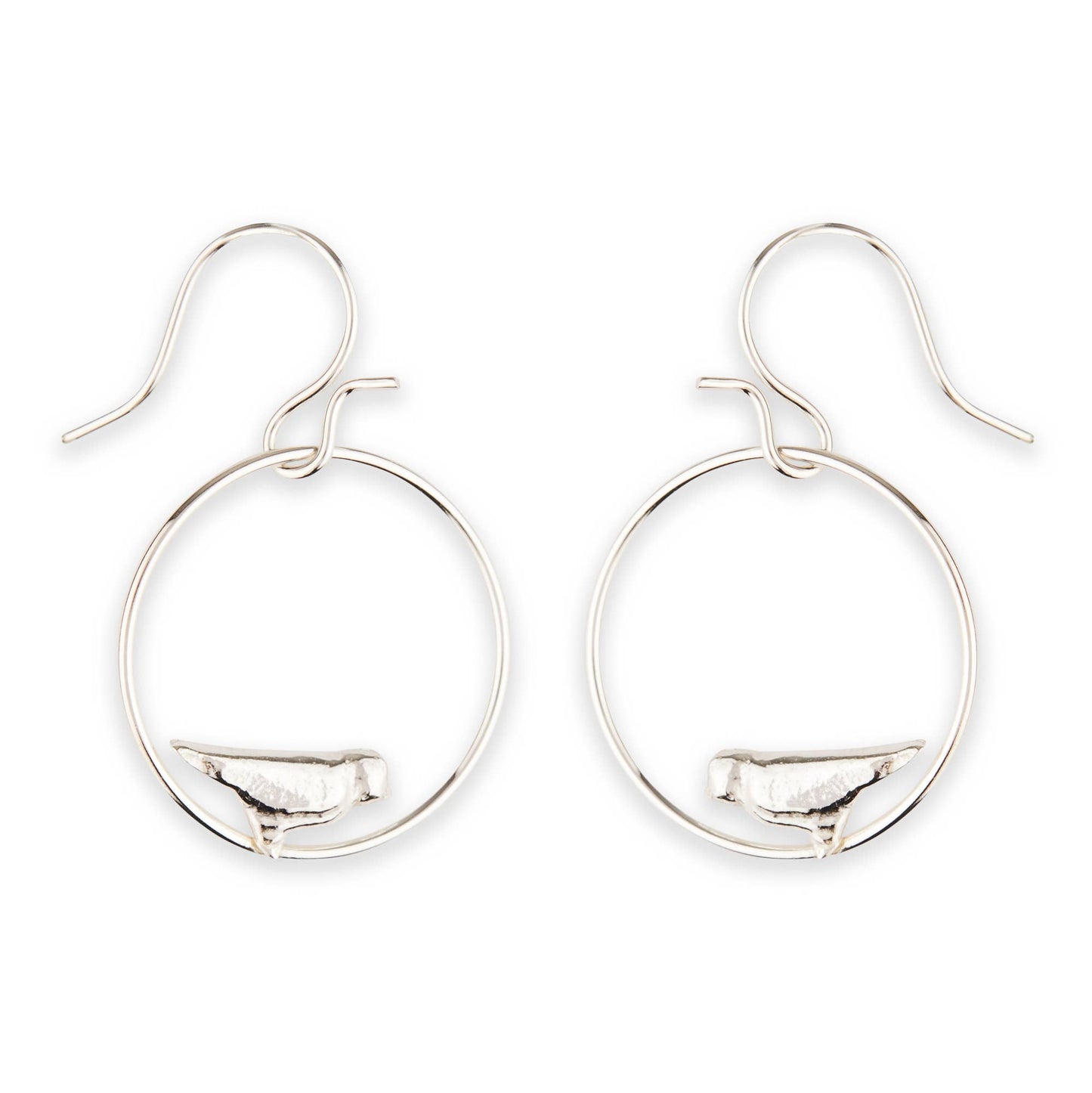 Bird Perched on Wire Dangle Earring