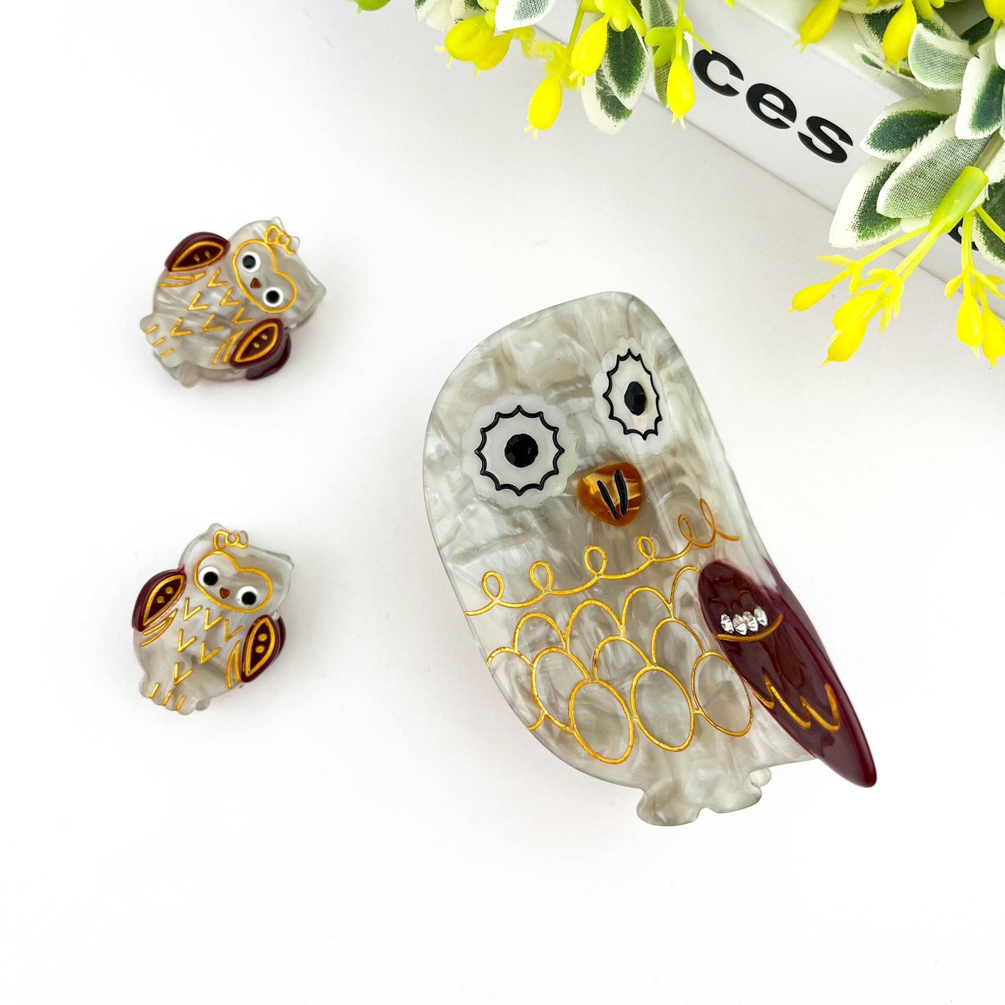 Owl Claw Clip, Large & Mini Hair Clip
