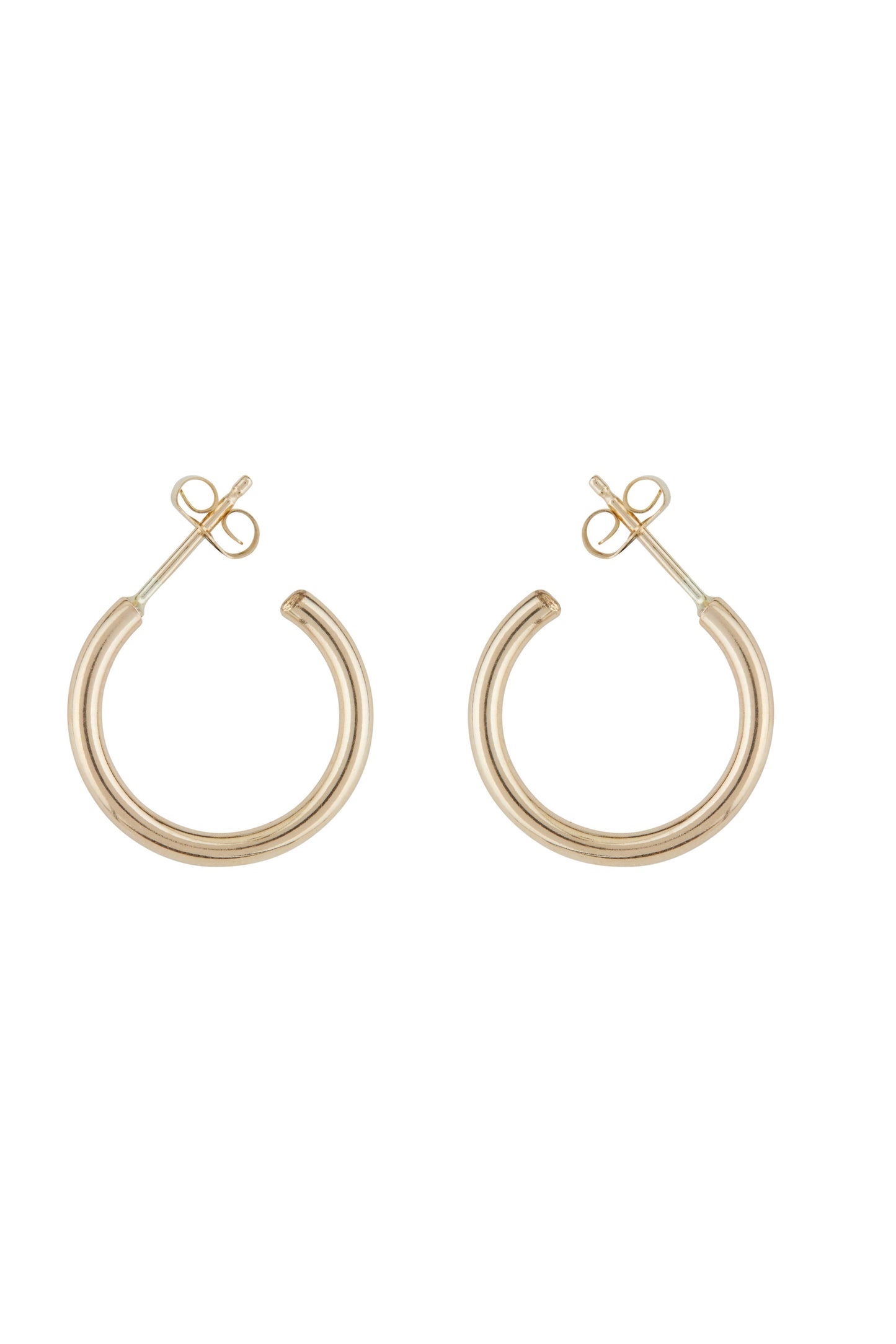 12 Gauge Wire Hoop Post Earring Available in Sizes 11mm-17mm