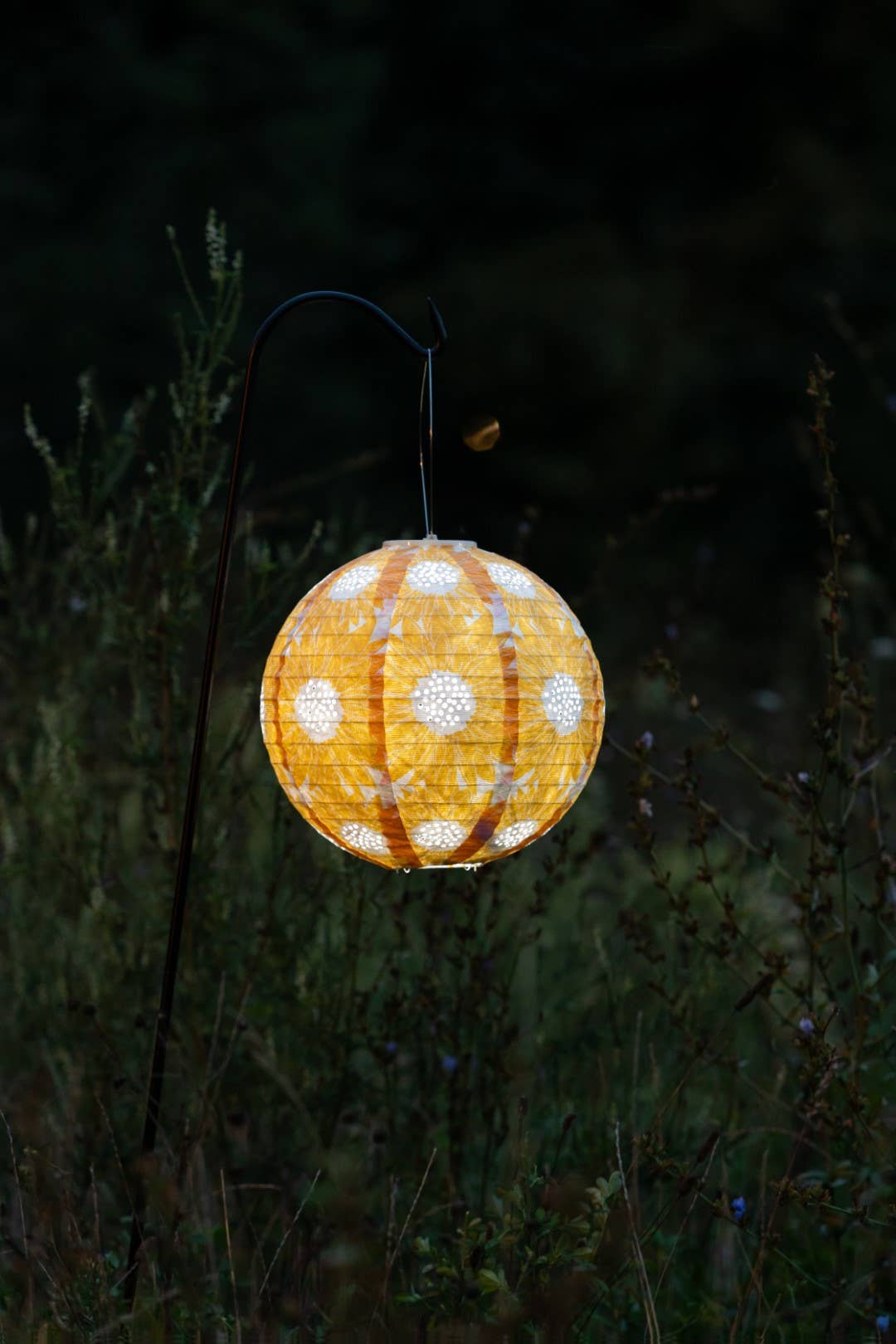 *NEW* Stella Print 12" Globe Solar Lantern - Marigold