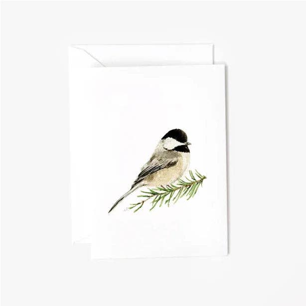 Chickadee mini enclosure notecard