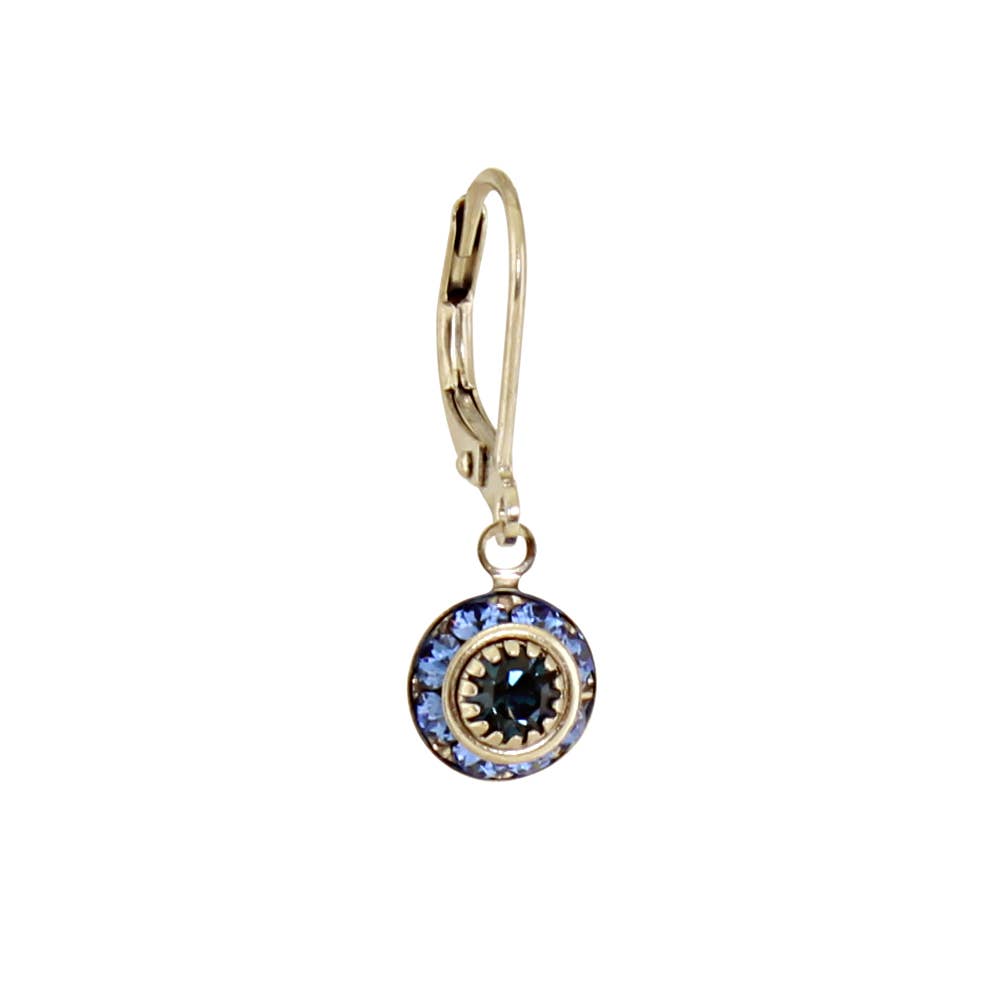 Crystal Disc Dangle Earring
