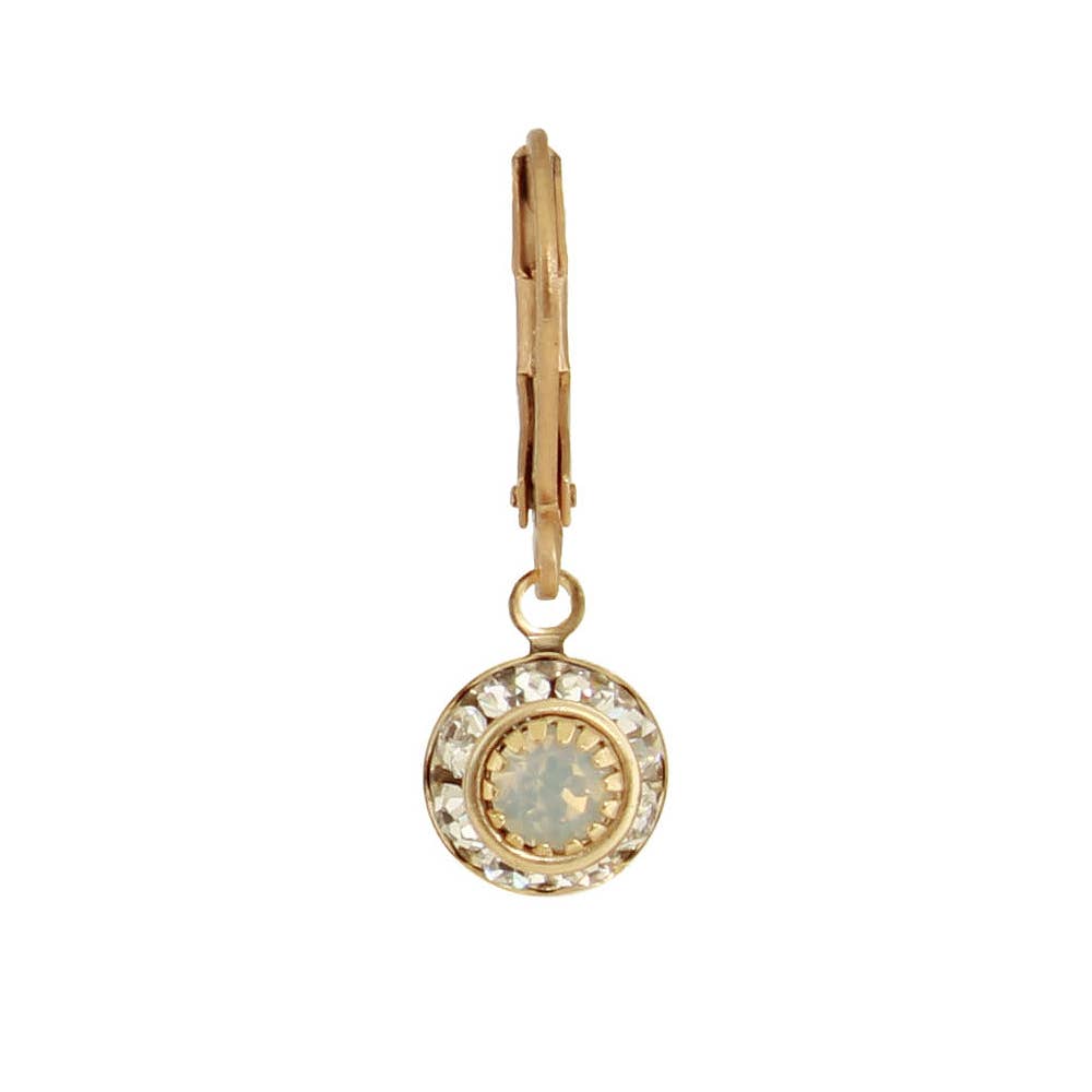 Gold Crystal Disc Dangle