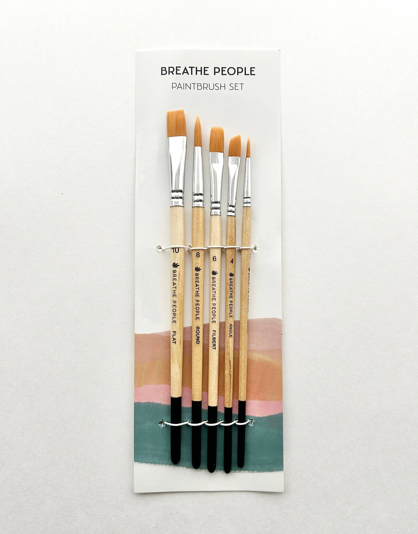 5-Piece Paintbrush Set for Watercolor, Acrylic, Gouache
