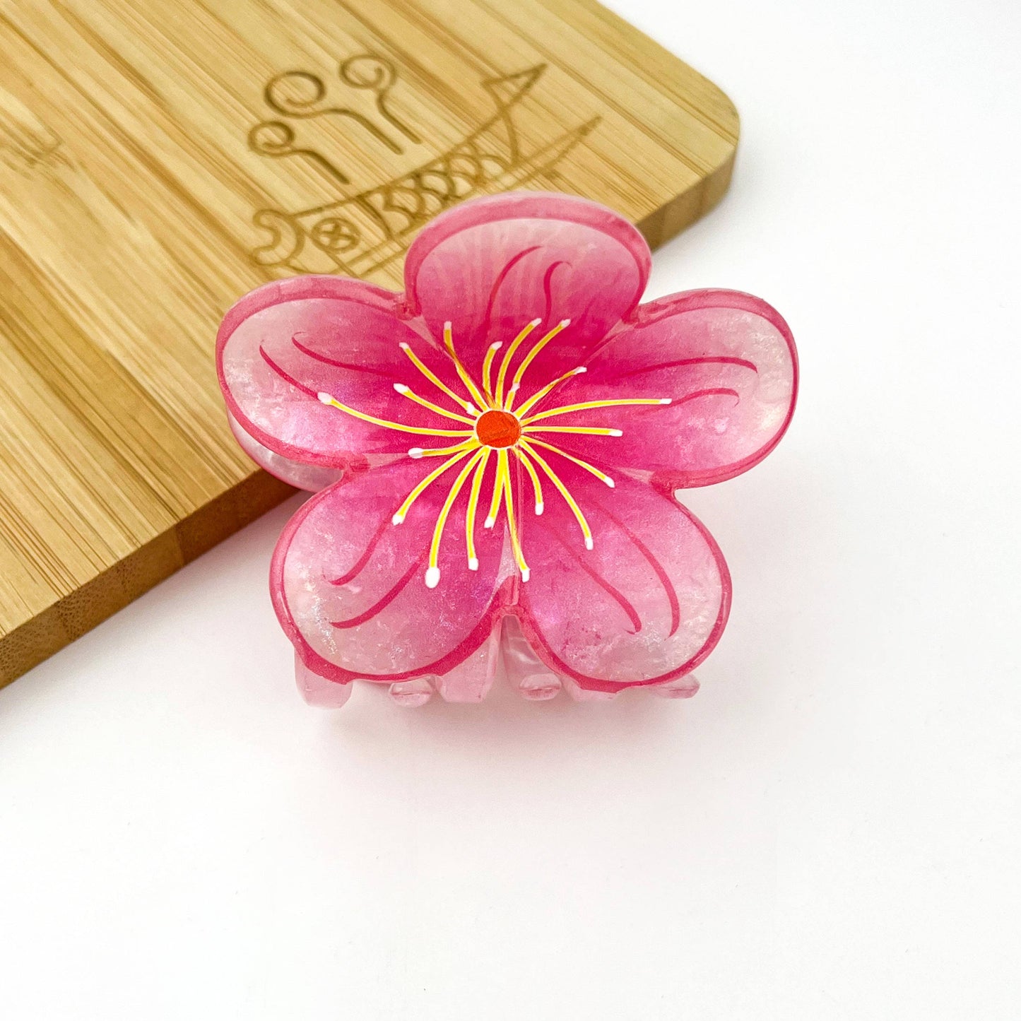 Sweet Plum Blossom Hair Claw Clip