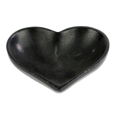 Blk. Soapstone Bowl Heart