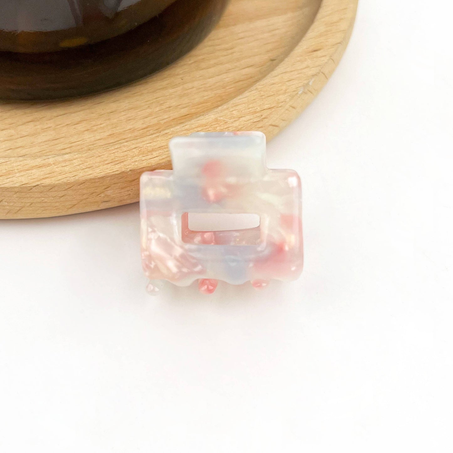0.98'' Acetate Colorful Mini Square Hair Claw Clip