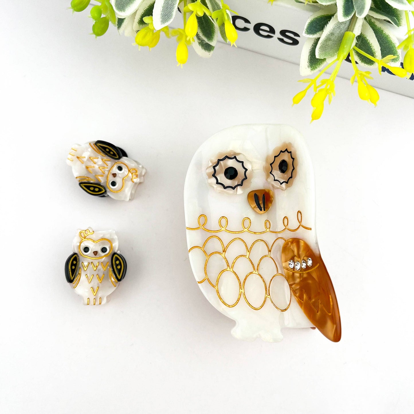 Owl Claw Clip, Large & Mini Hair Clip
