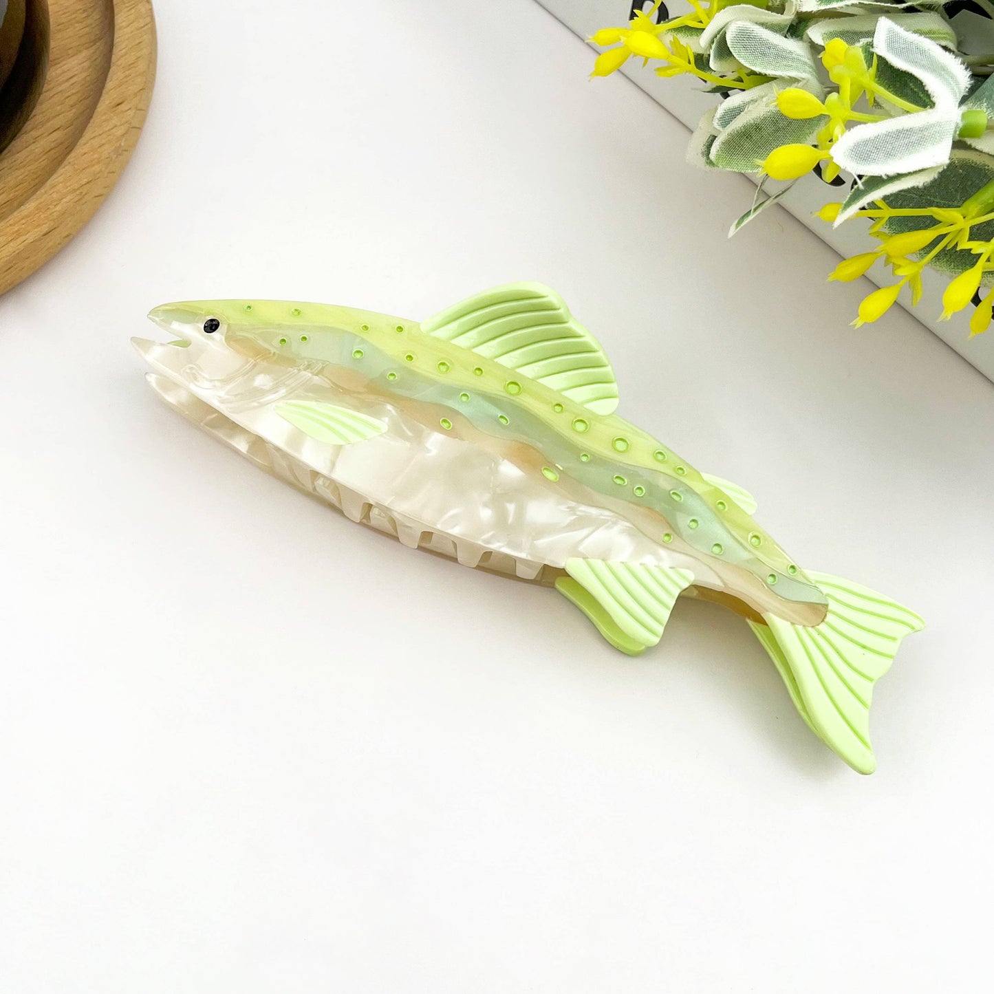 Salmon Acetate Hair Claw Clip, Fish-Shaped Claw Clip